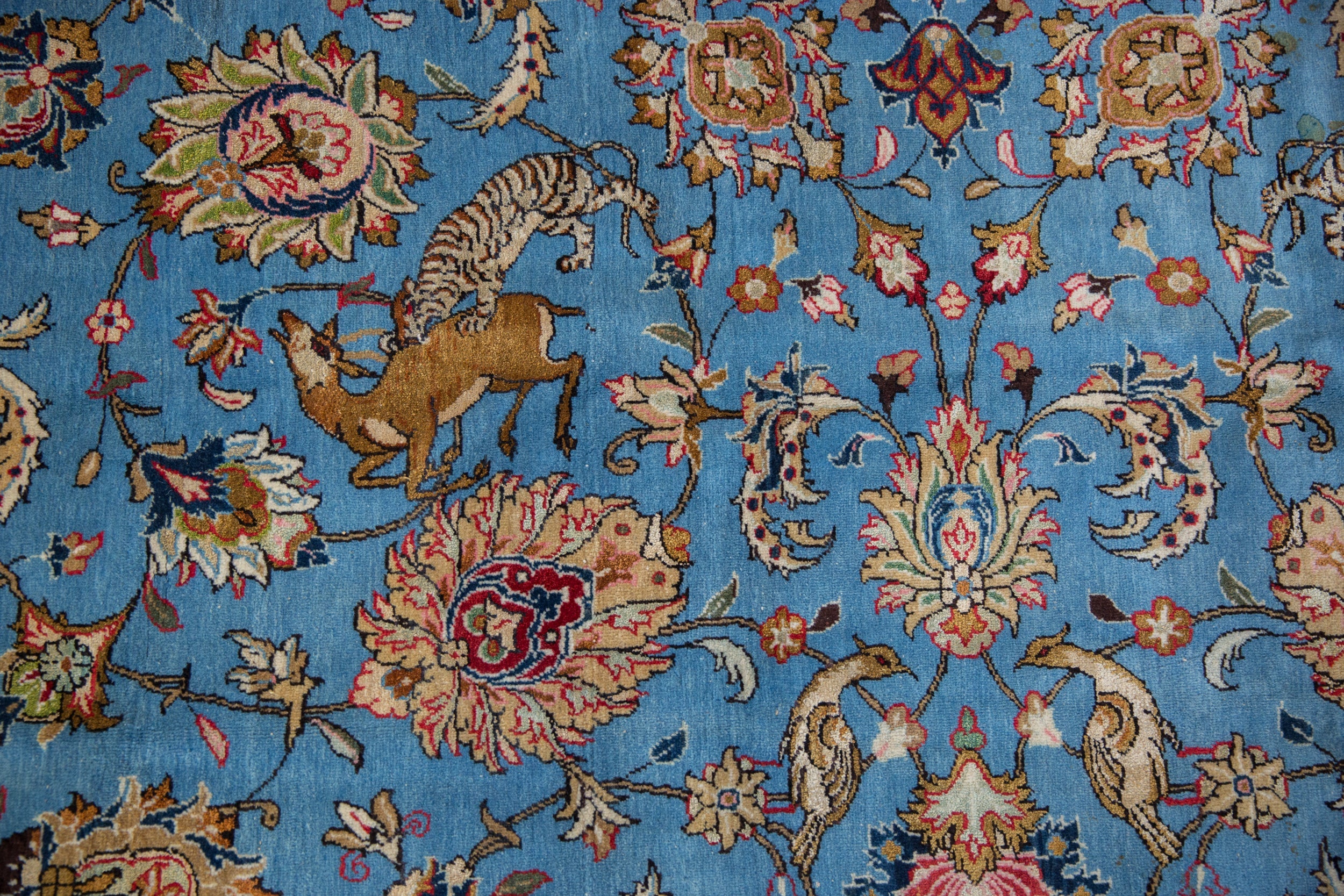 8.5x13 Vintage Qom Carpet - Image 3