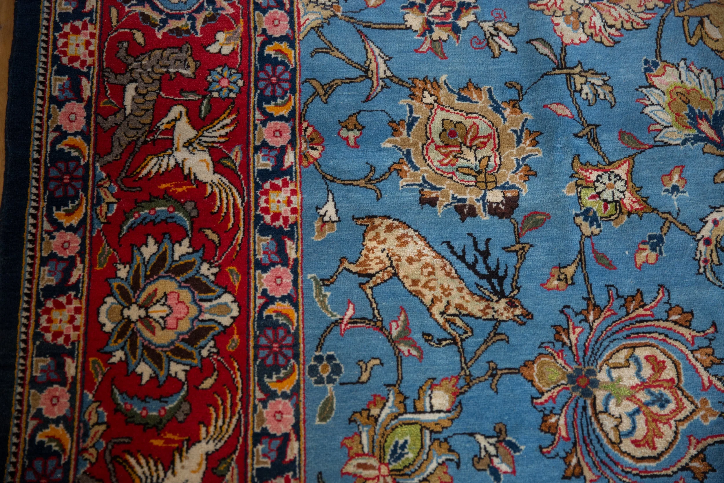 8.5x13 Vintage Qom Carpet - Image 7