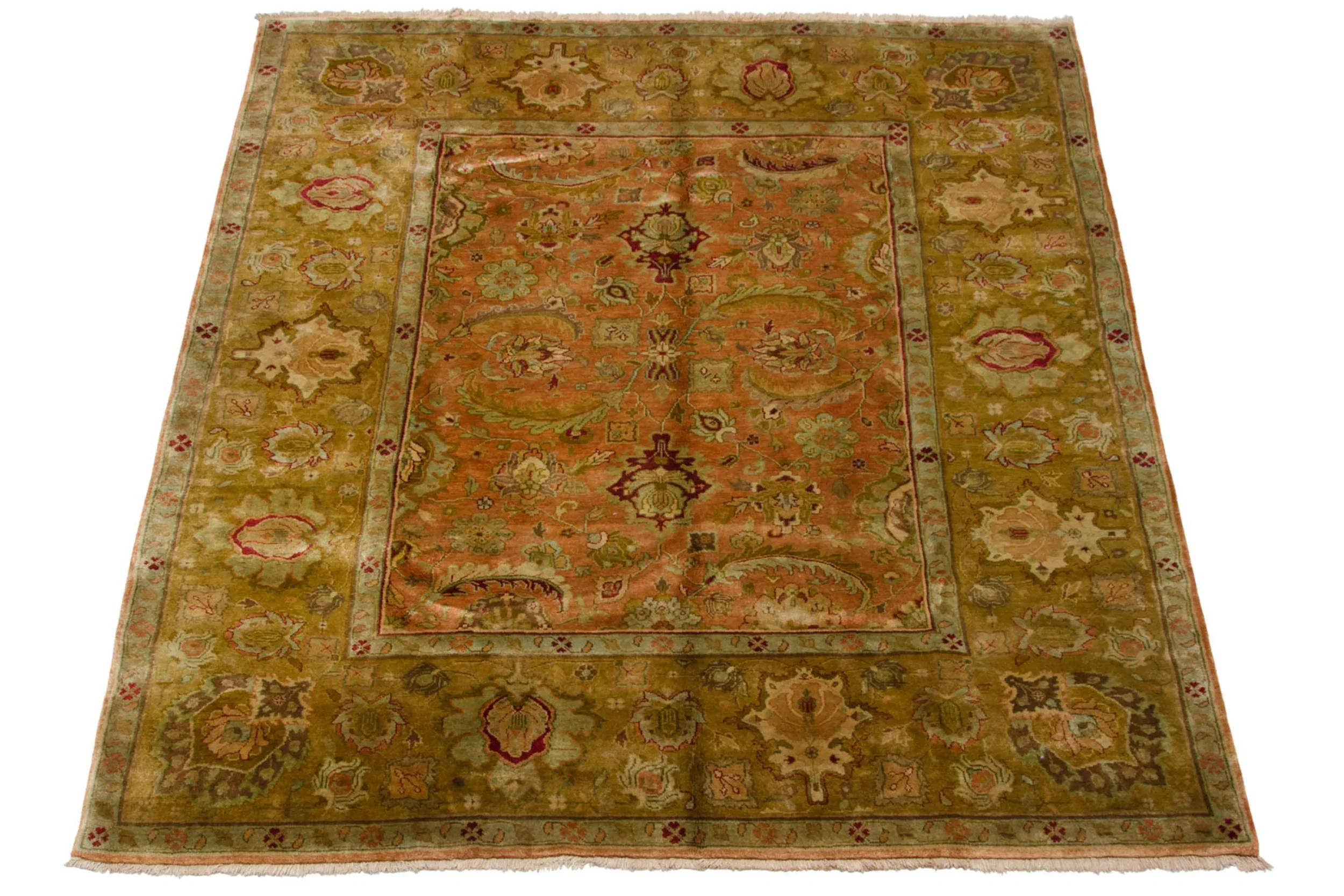 8.5x9.5 Vintage Agra Square Carpet - Image 11