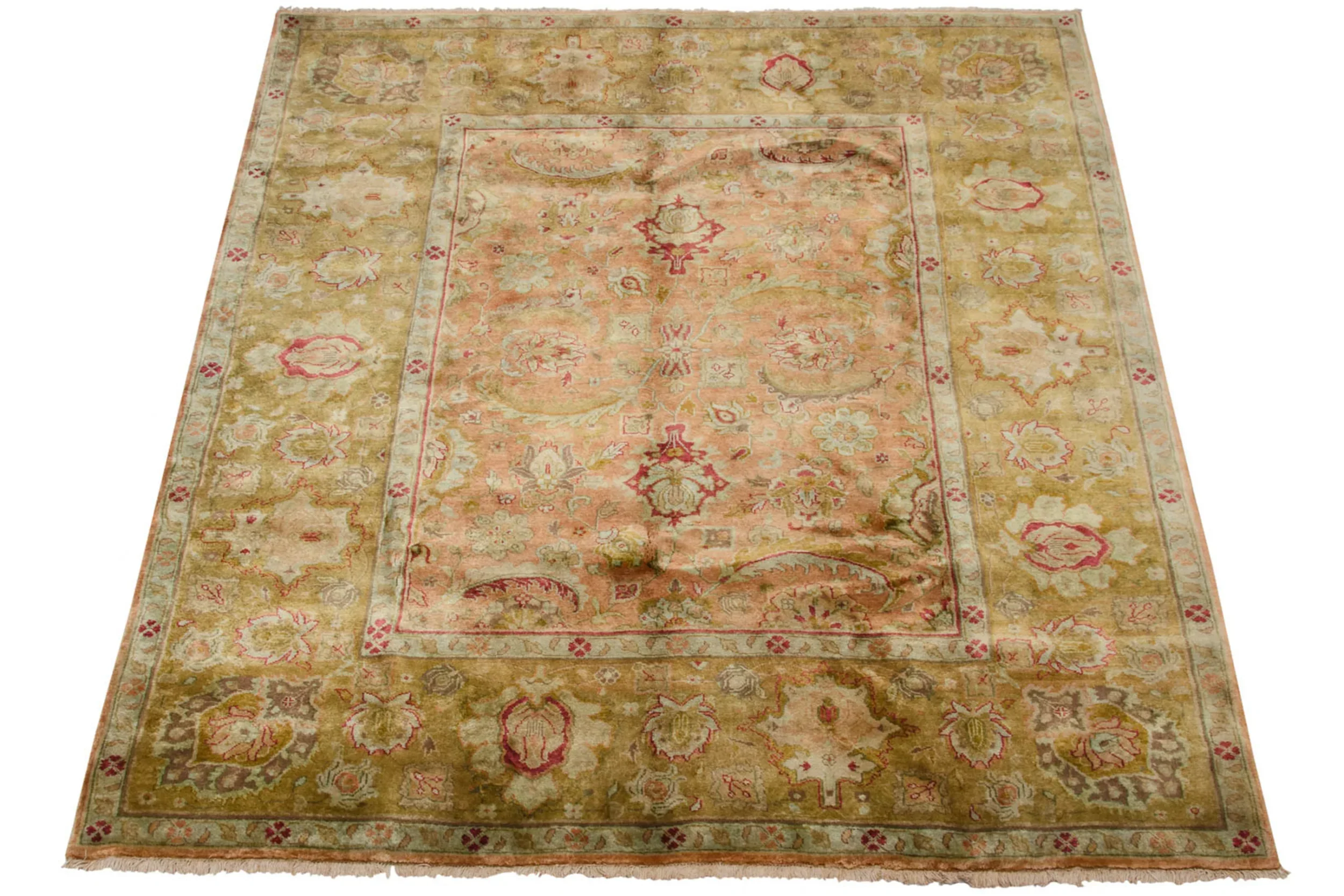 8.5x9.5 Vintage Agra Square Carpet - Image 12