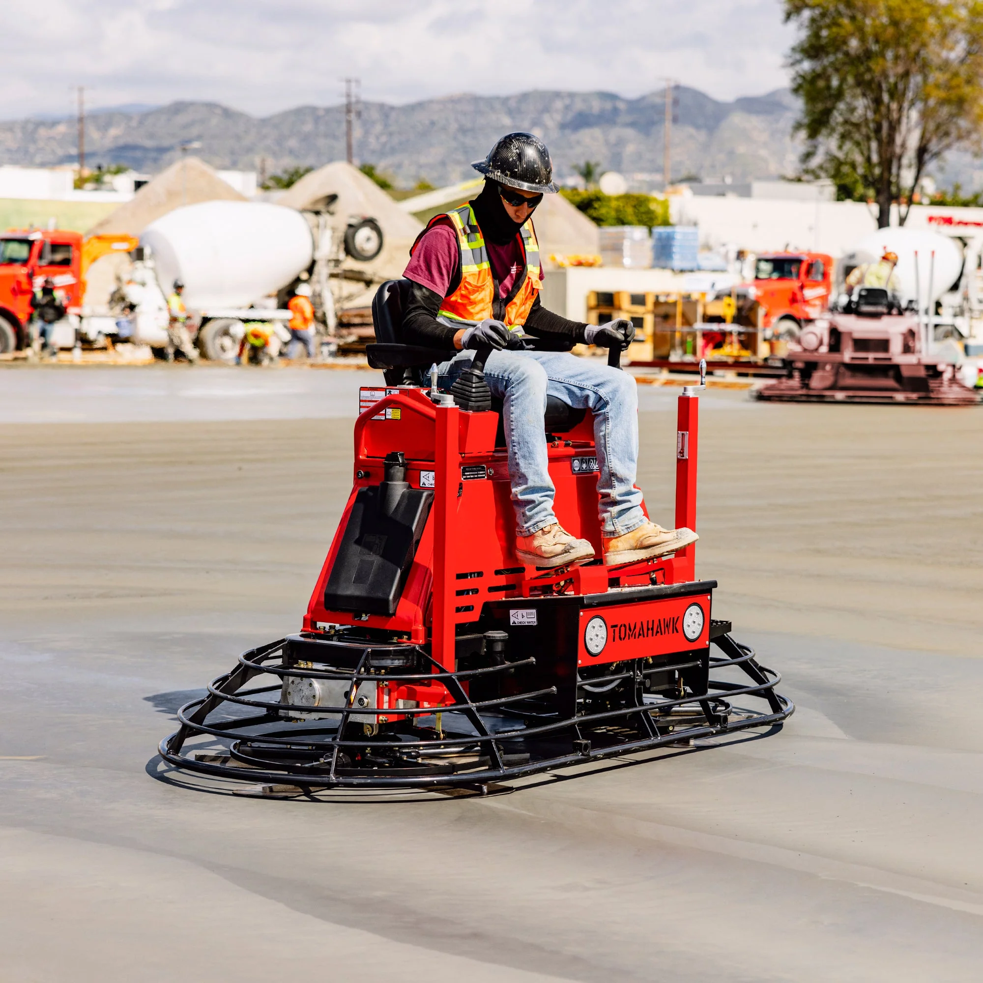 8 Foot Ride-On Concrete Power Trowel with 35HP Vanguard Engine - Image 3