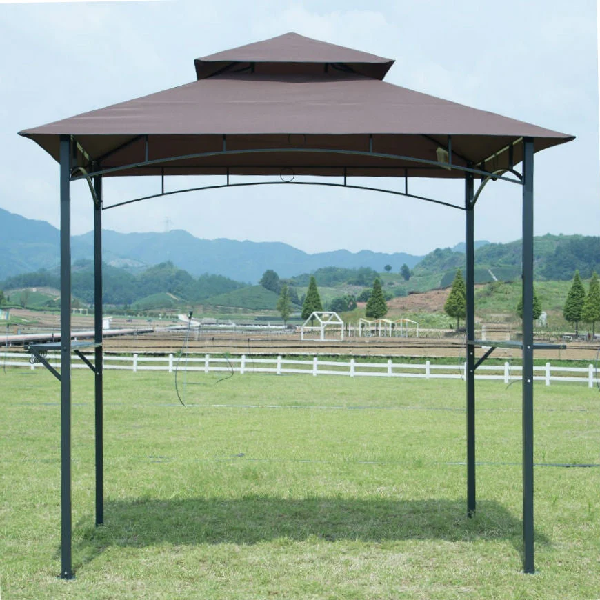 8-Ft x 5-Ft Steel Frame Outdoor Grill Gazebo with Vent Top Canopy - Image 2