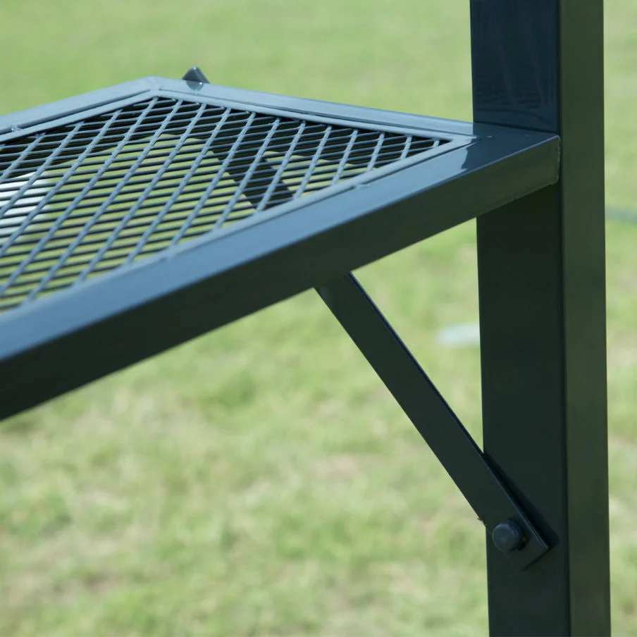 8-Ft x 5-Ft Steel Frame Outdoor Grill Gazebo with Vent Top Canopy - Image 4
