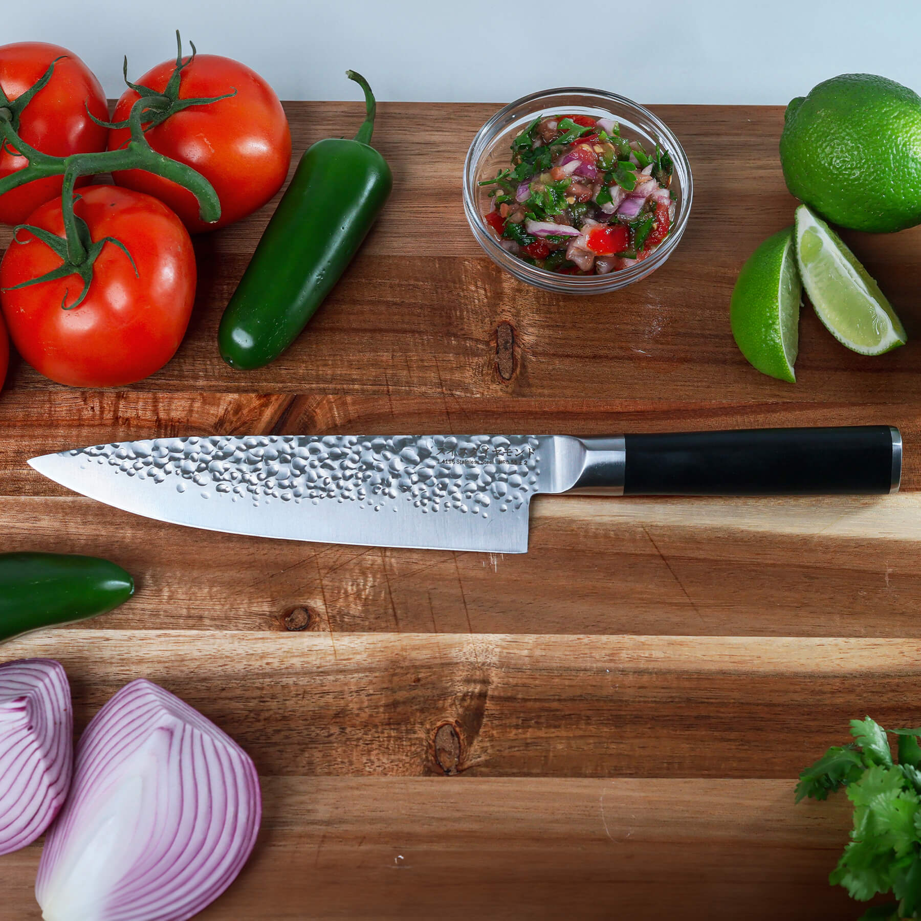 8" Hammered Chef Knife - Image 2