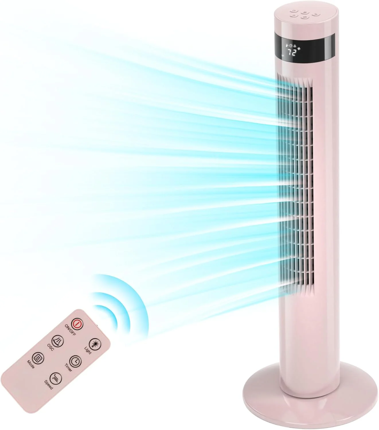 85° Oscillating Bladeless Tower Fan with 24ft/s Velocity - Image 10