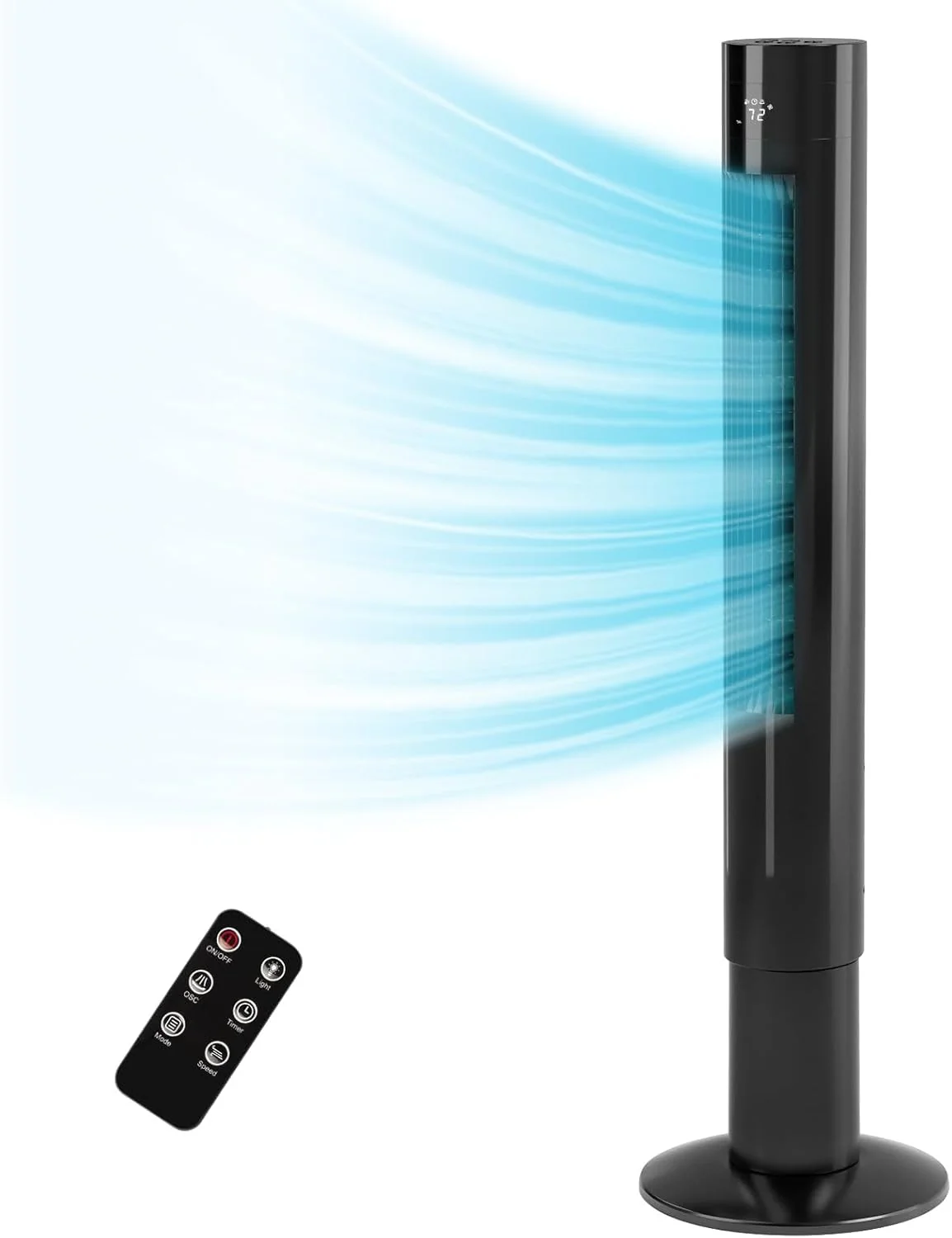 85° Oscillating Bladeless Tower Fan with 24ft/s Velocity - Image 24