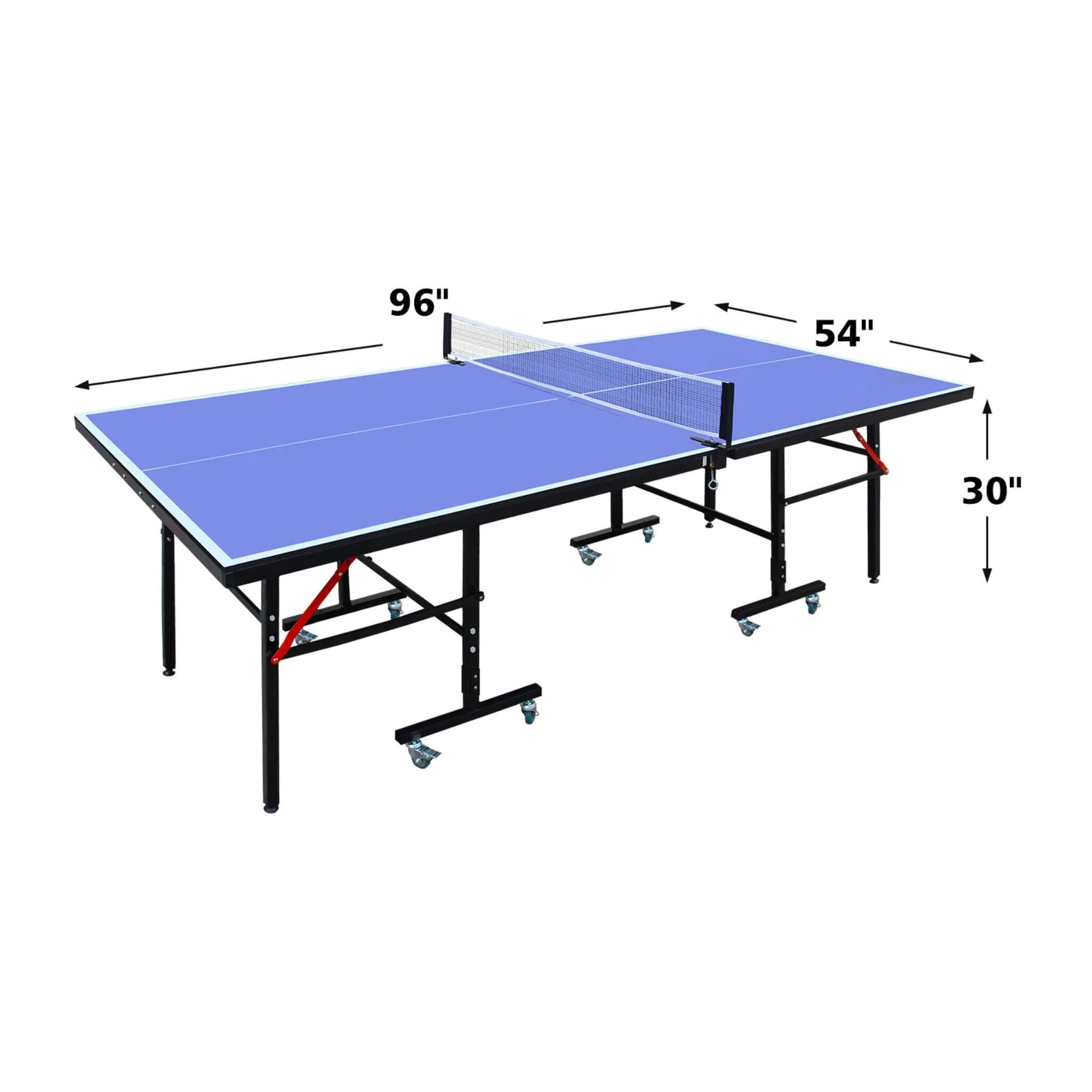 8FT Foldable Midsize Table Tennis Table Set With Paddles, Balls, And Net (SAK14735) - Image 14