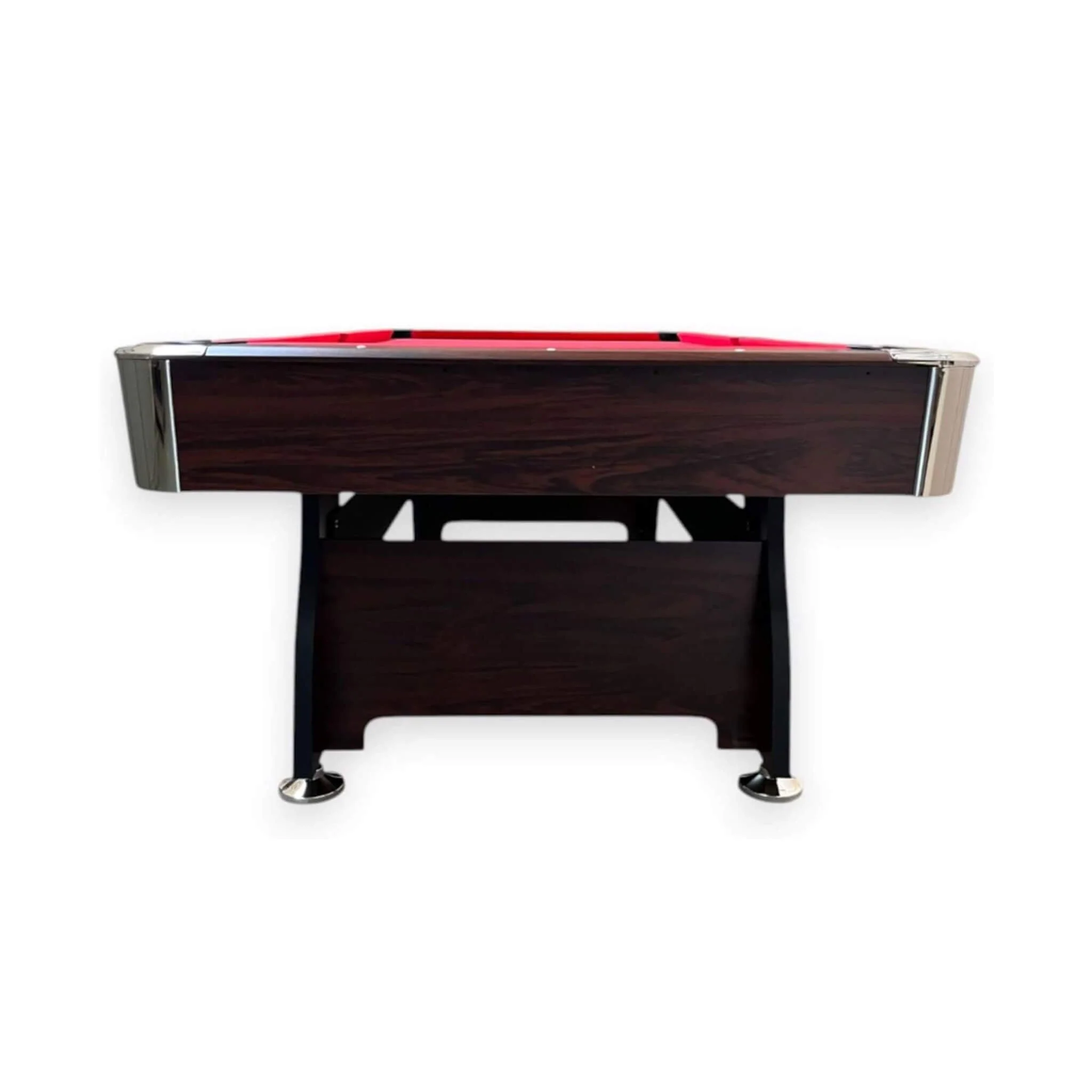 8FT Modern Red Felt Billiard Pool Table With Automatic Ball Return And Accessories Kit (SAK76139) - Image 6
