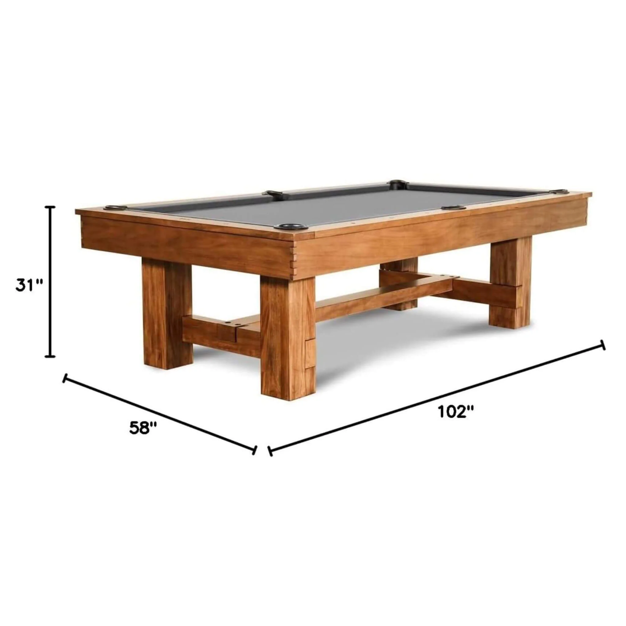 8FT Premium Professional Presli Slate Native Acacia Solid Wood Billiard Pool Table With Custom Table Cloth (SAK90428) - Image 11