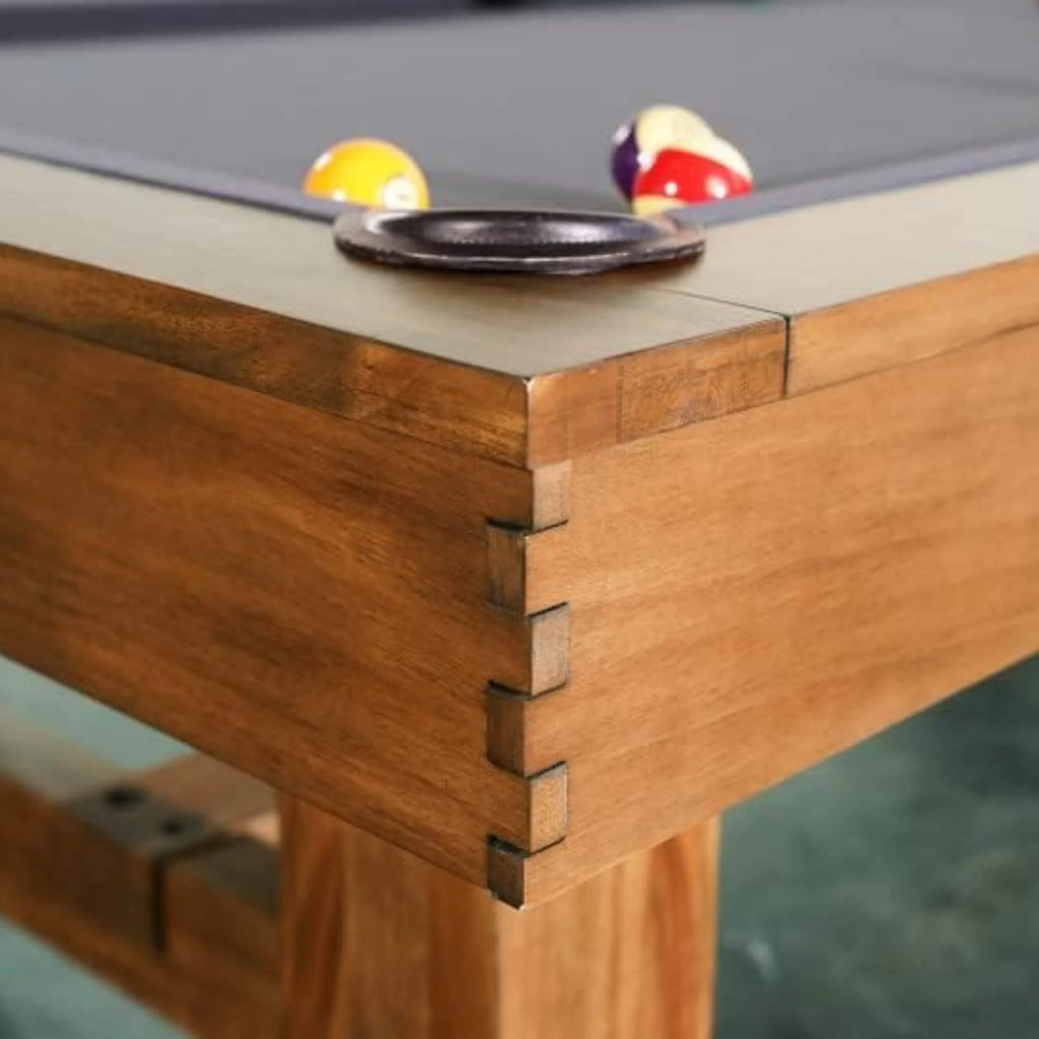 8FT Premium Professional Presli Slate Native Acacia Solid Wood Billiard Pool Table With Custom Table Cloth (SAK90428) - Image 8