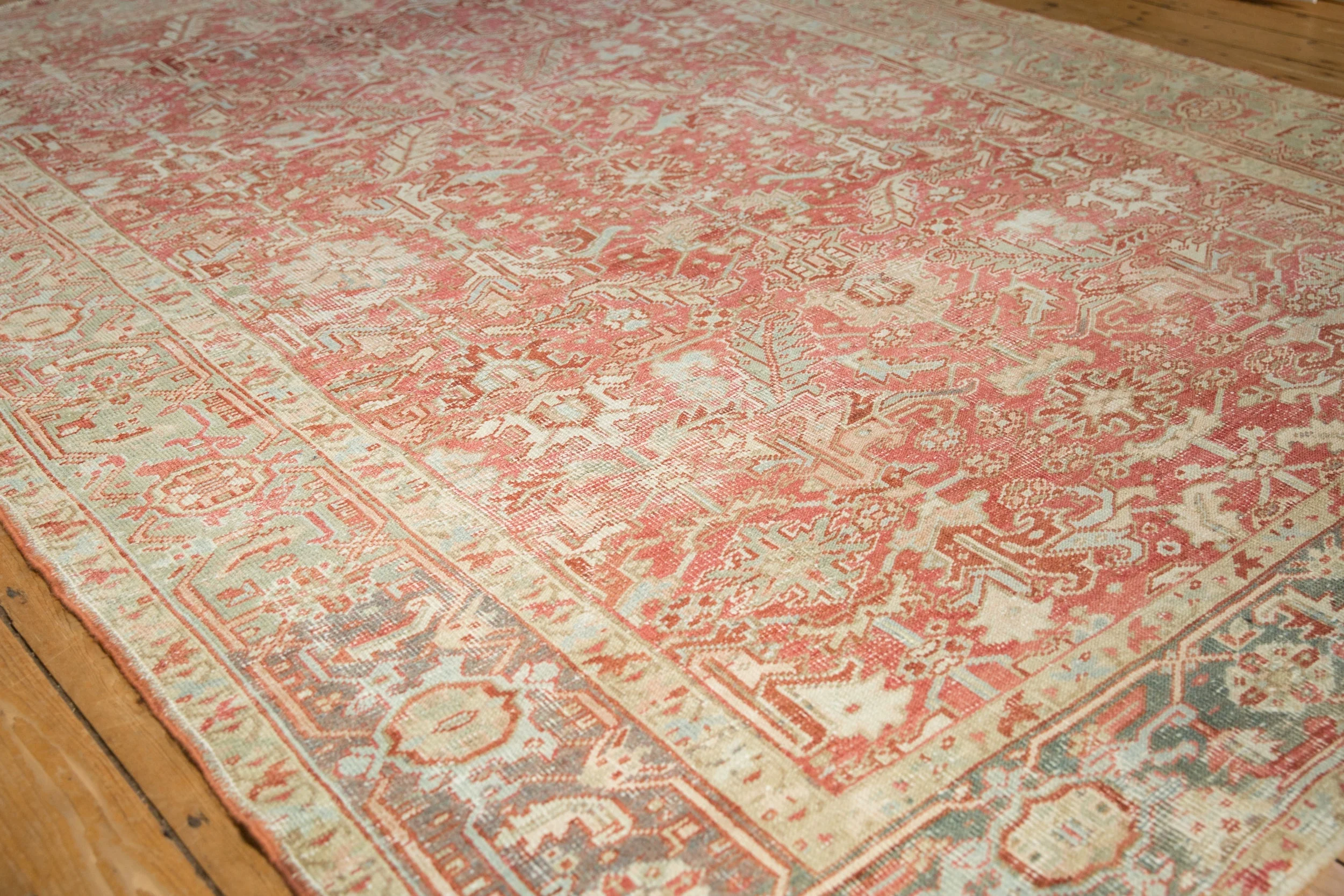 8x10.5 Vintage Distressed Heriz Carpet - Image 4