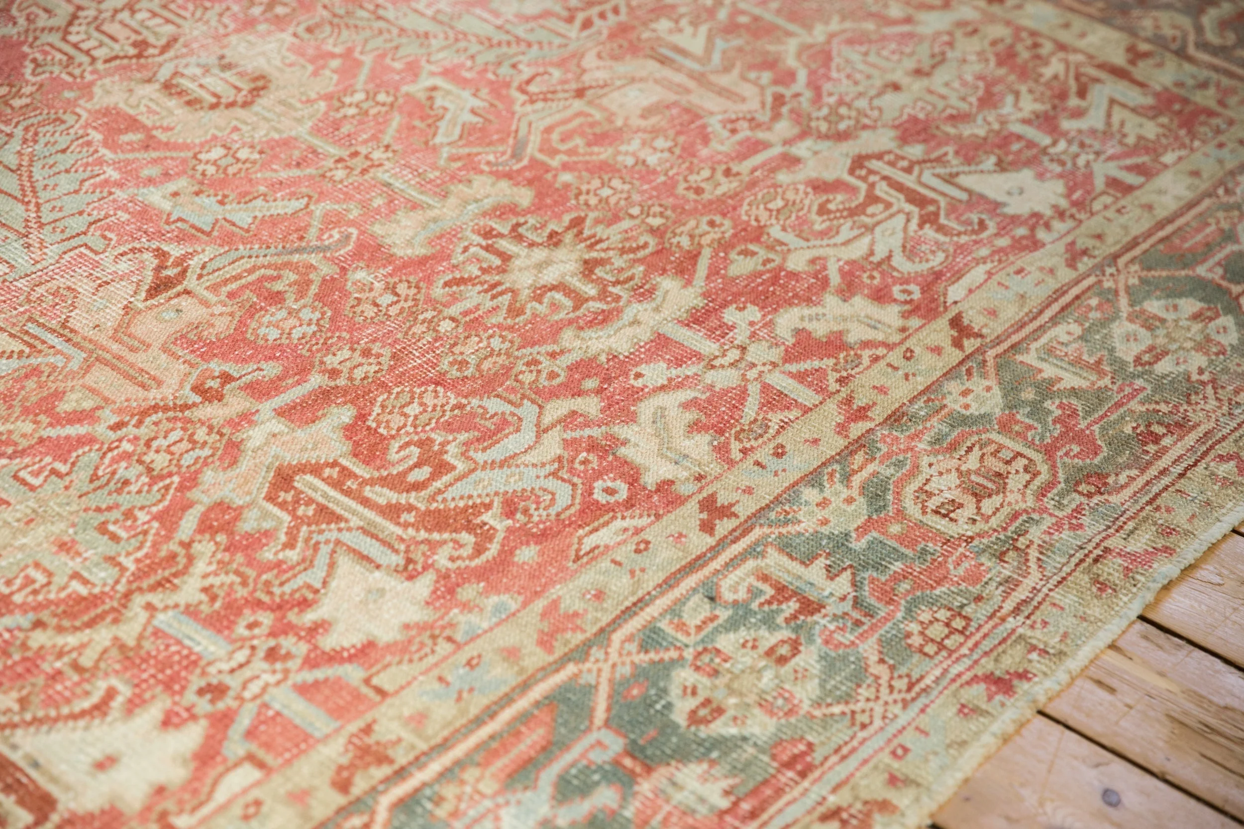 8x10.5 Vintage Distressed Heriz Carpet - Image 5