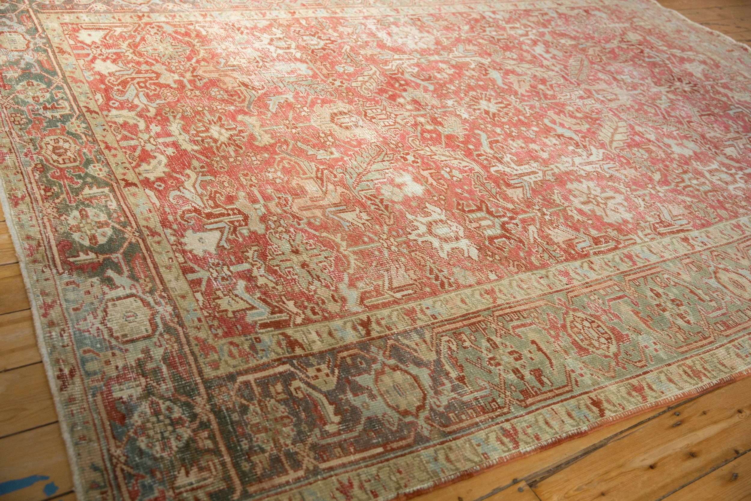 8x10.5 Vintage Distressed Heriz Carpet - Image 6