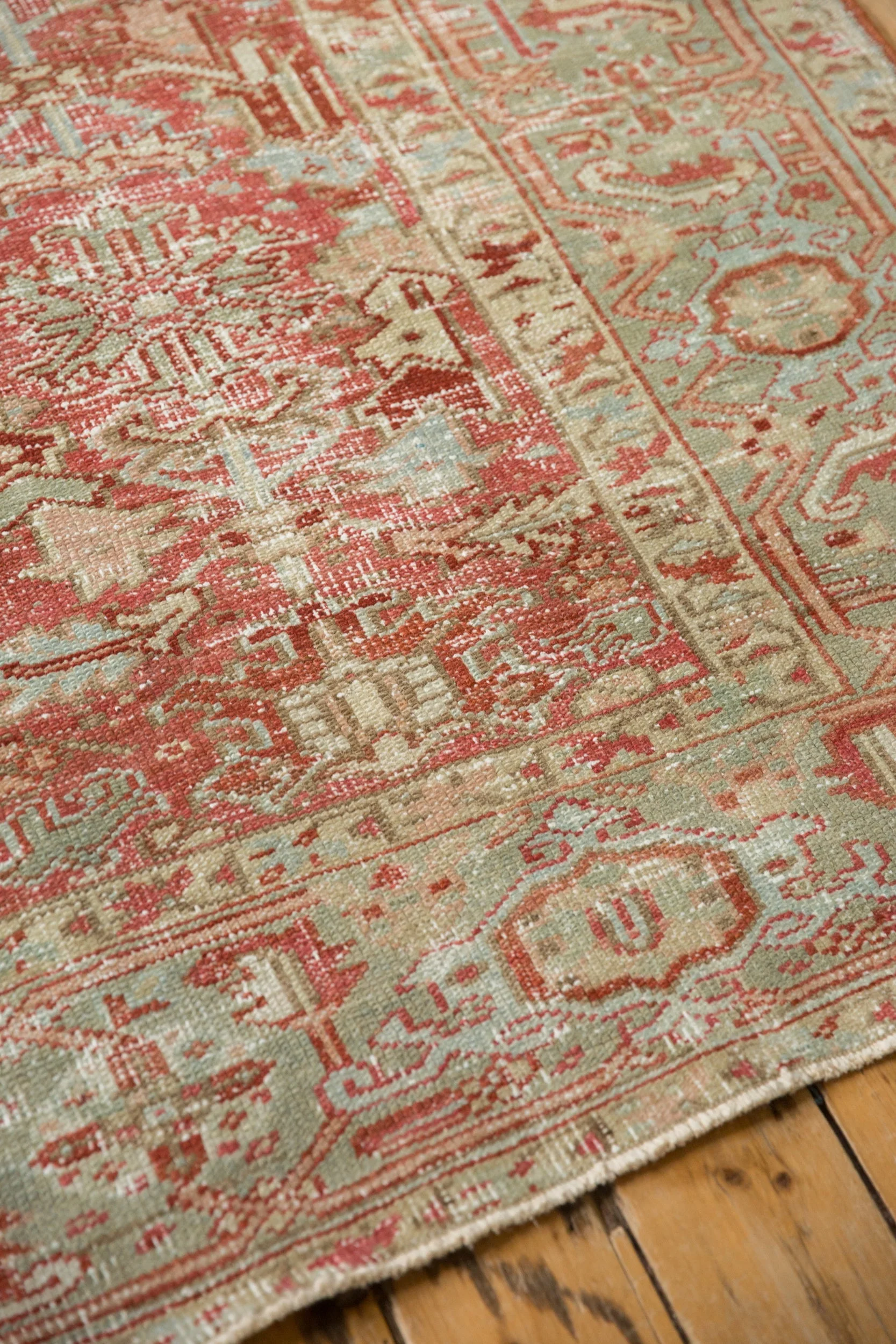 8x10.5 Vintage Distressed Heriz Carpet - Image 9
