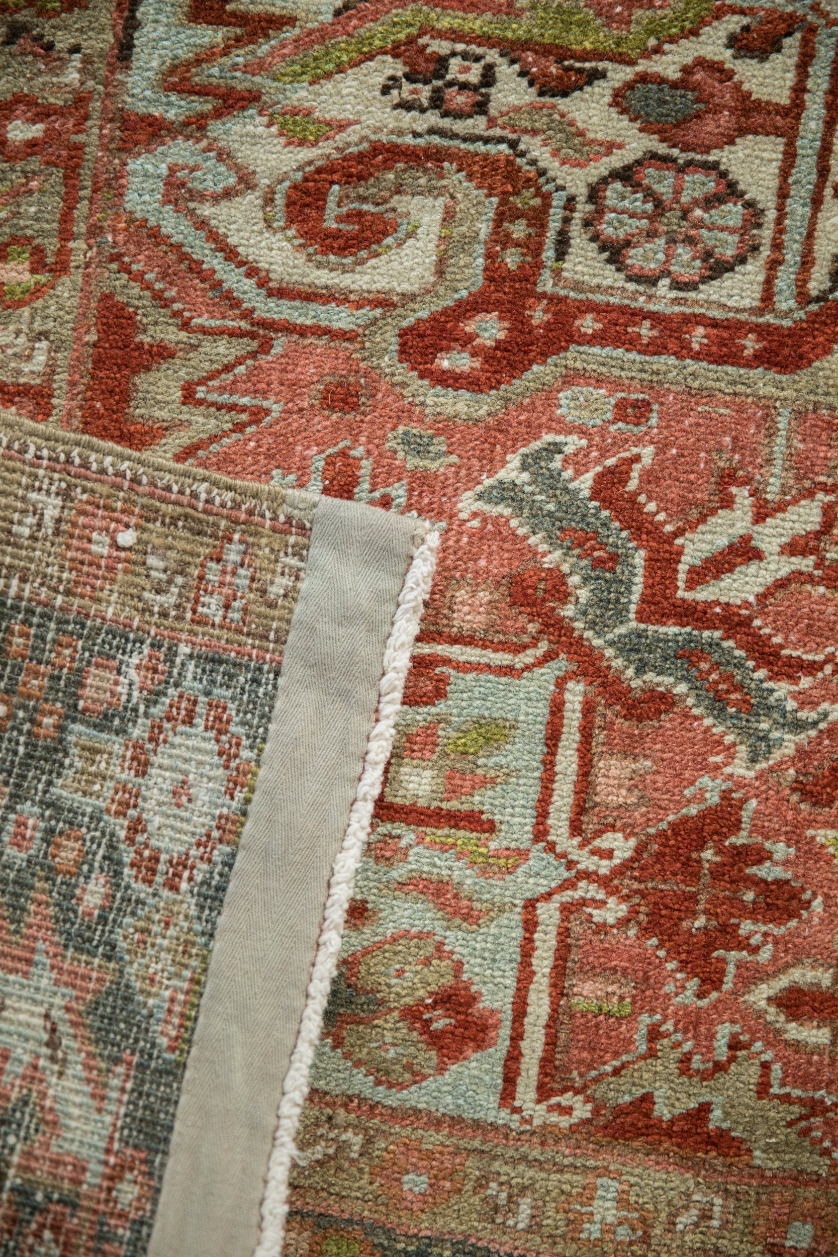 8x10.5 Vintage Distressed Heriz Carpet - Image 12