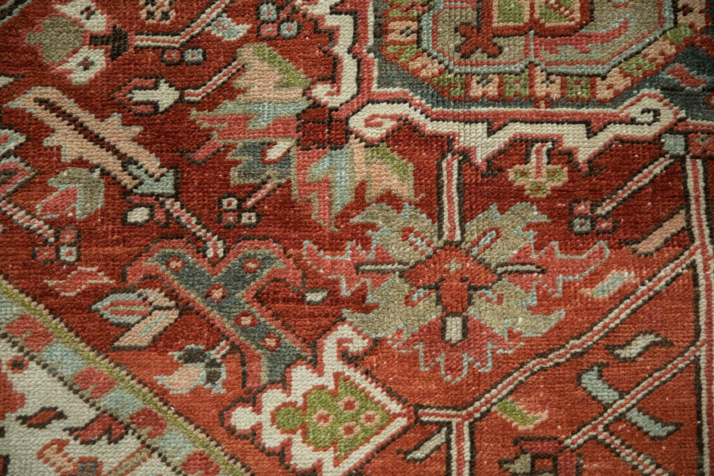 8x10.5 Vintage Distressed Heriz Carpet - Image 13