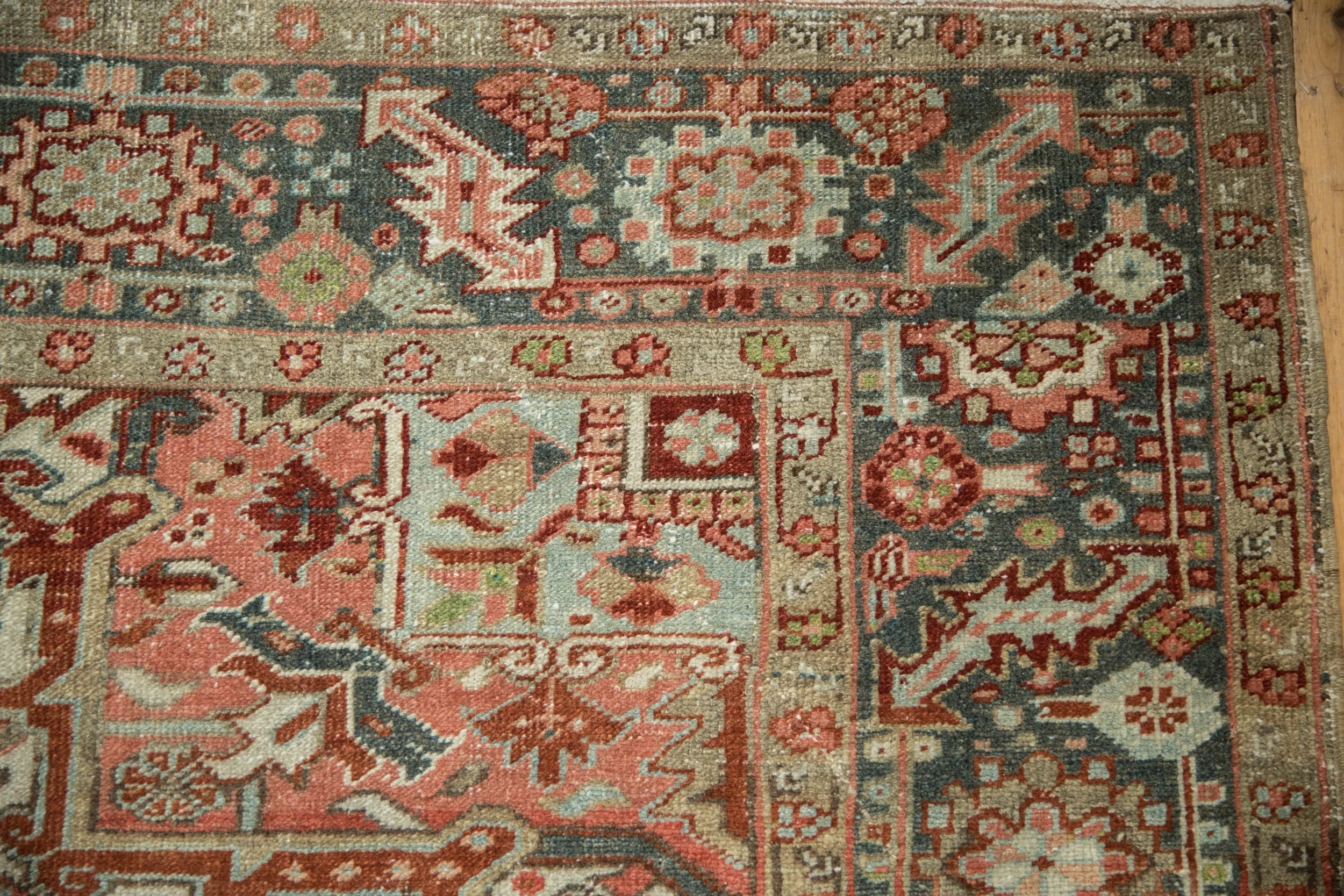 8x10.5 Vintage Distressed Heriz Carpet - Image 3