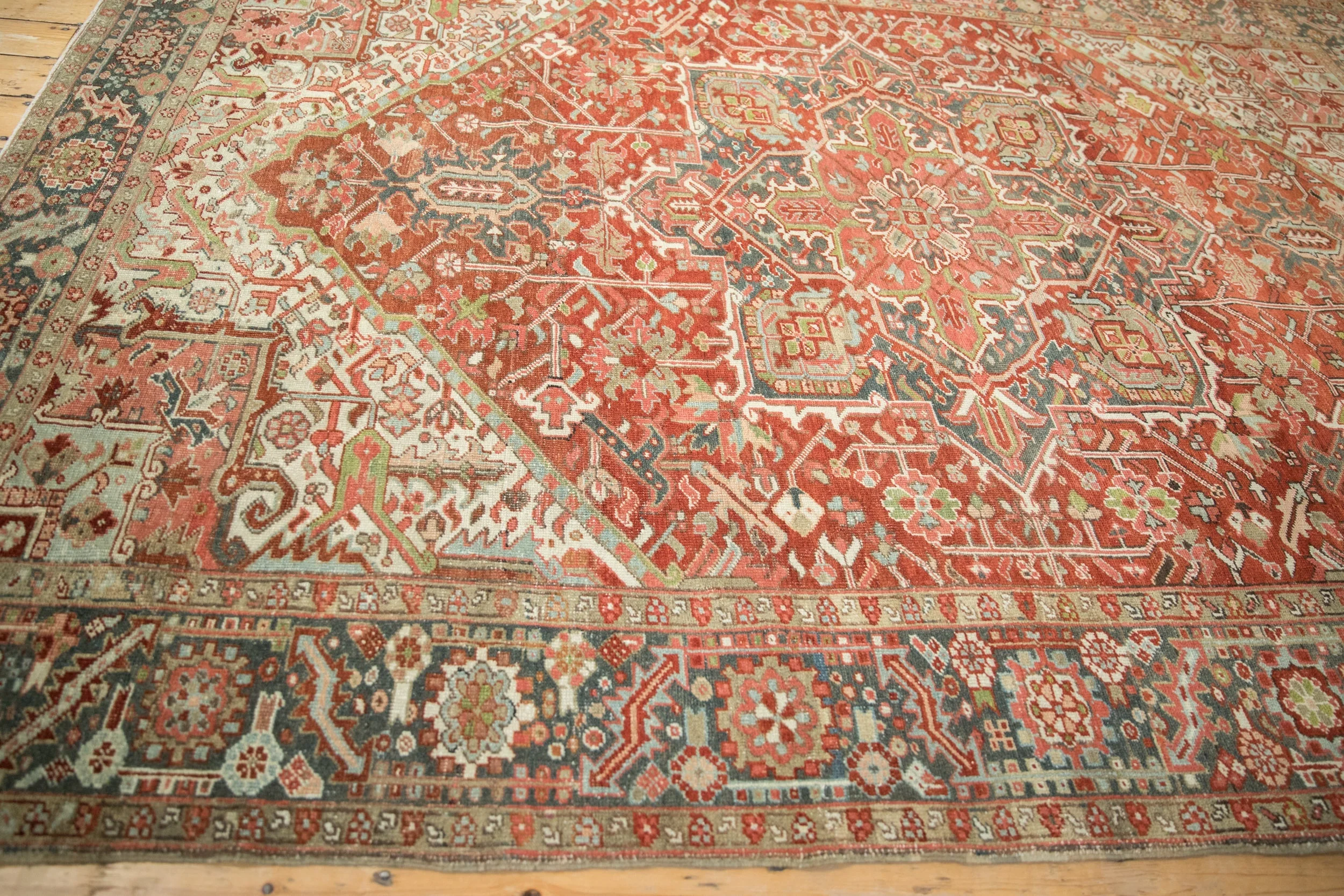 8x10.5 Vintage Distressed Heriz Carpet - Image 6