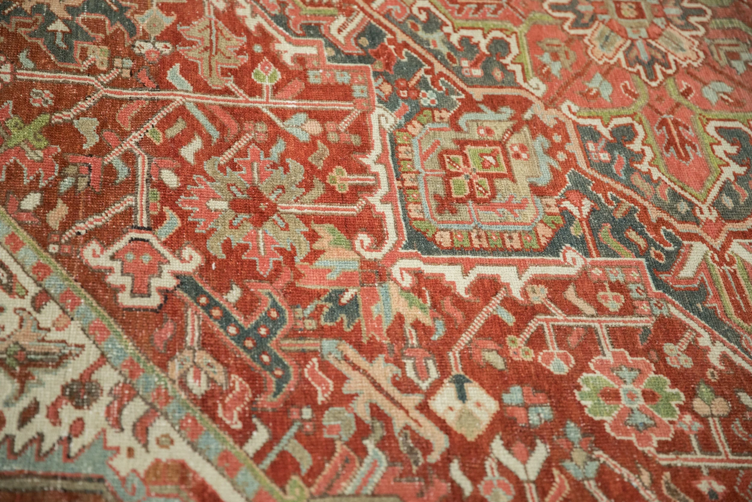 8x10.5 Vintage Distressed Heriz Carpet - Image 7