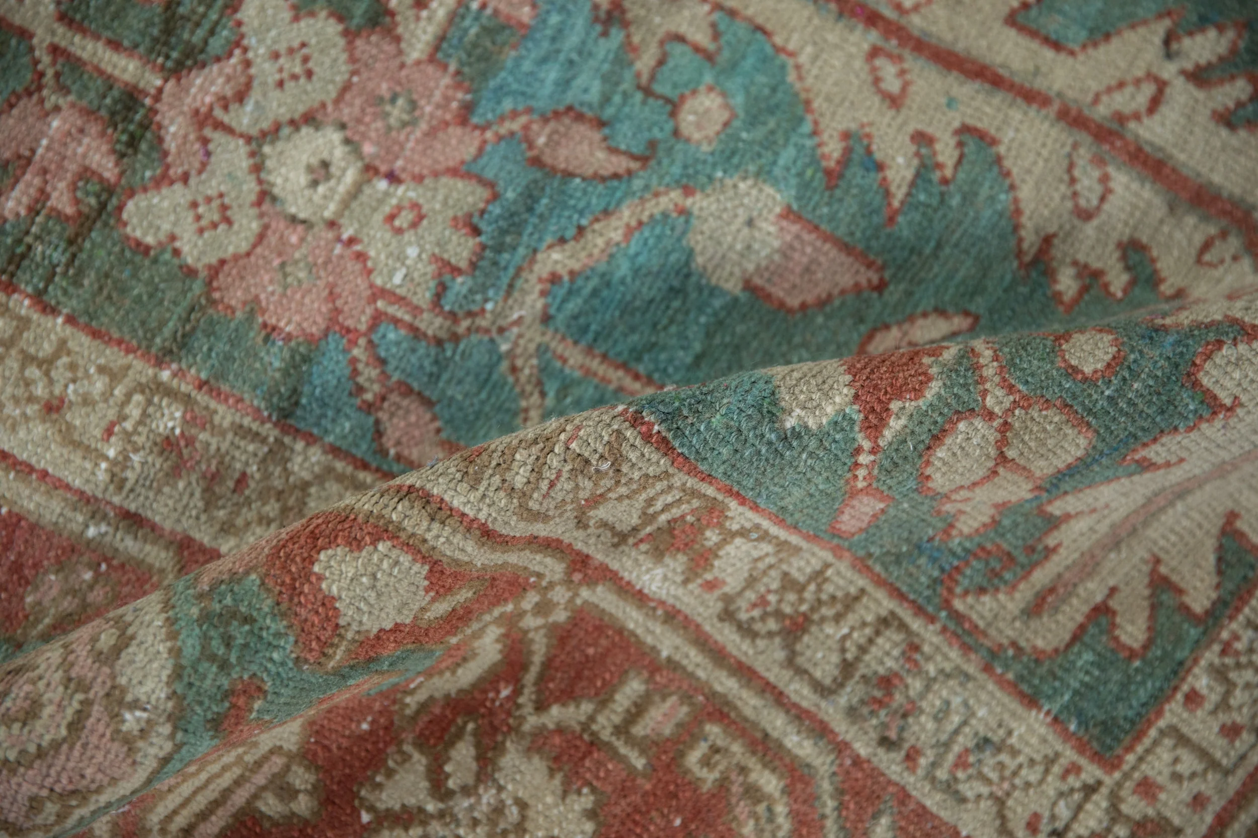 RESERVED 8x10.5 Vintage Distressed Karaja Carpet - Image 10