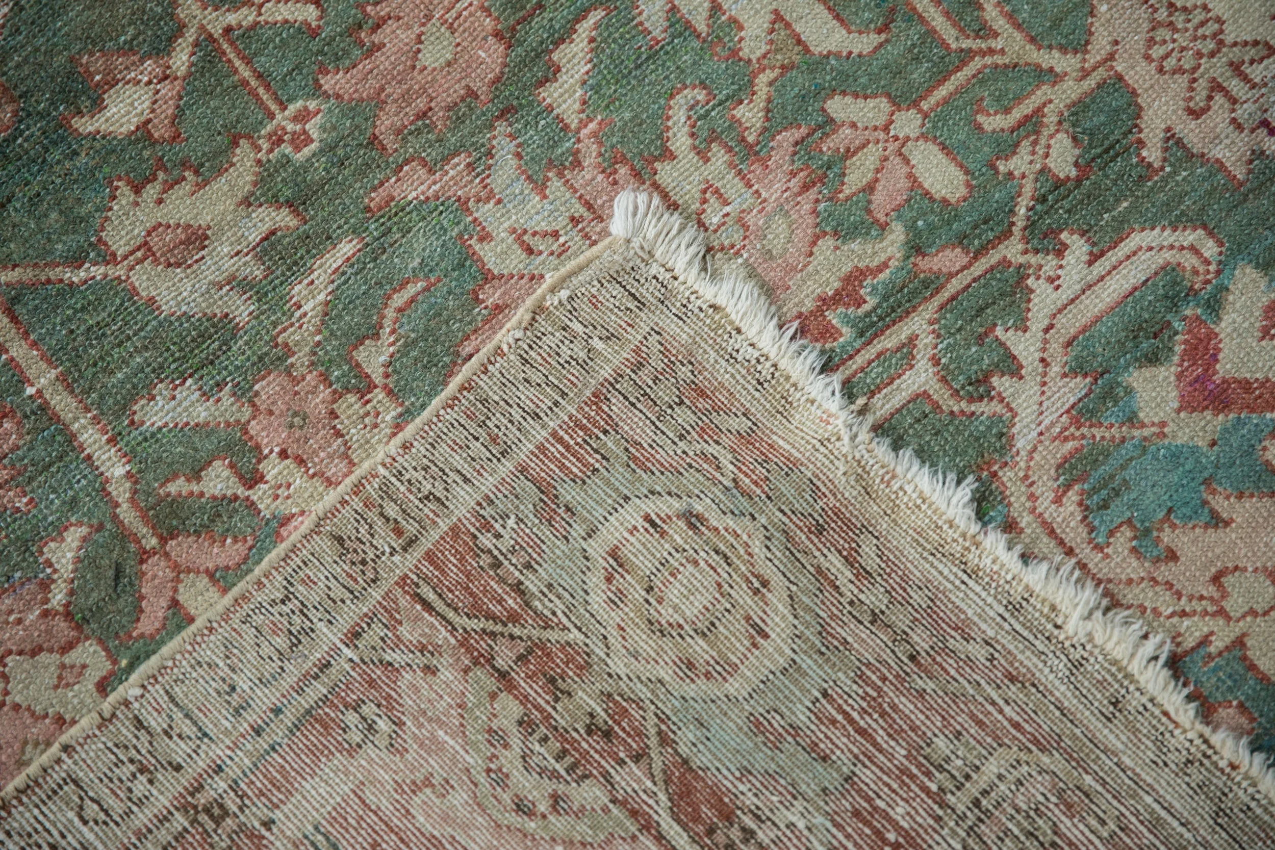 RESERVED 8x10.5 Vintage Distressed Karaja Carpet - Image 11