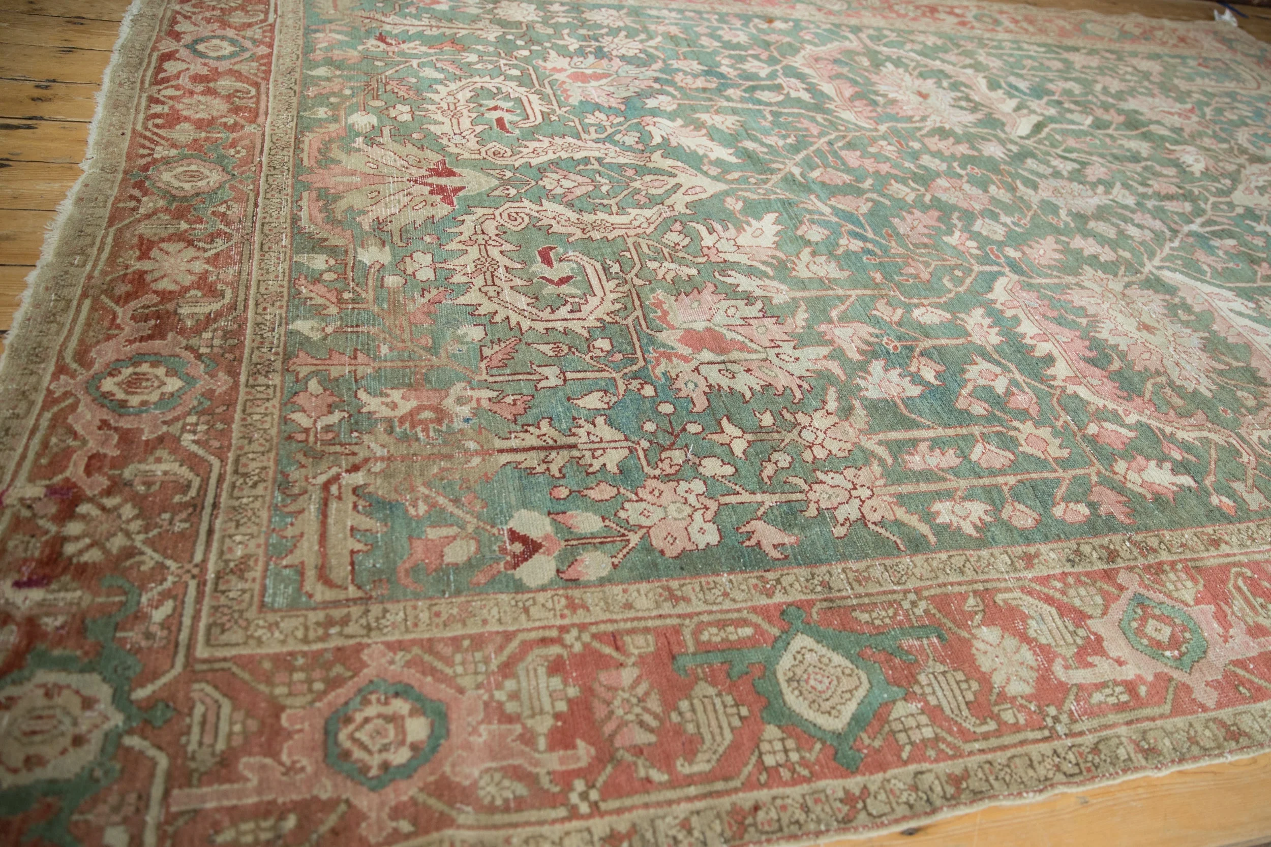 RESERVED 8x10.5 Vintage Distressed Karaja Carpet - Image 6