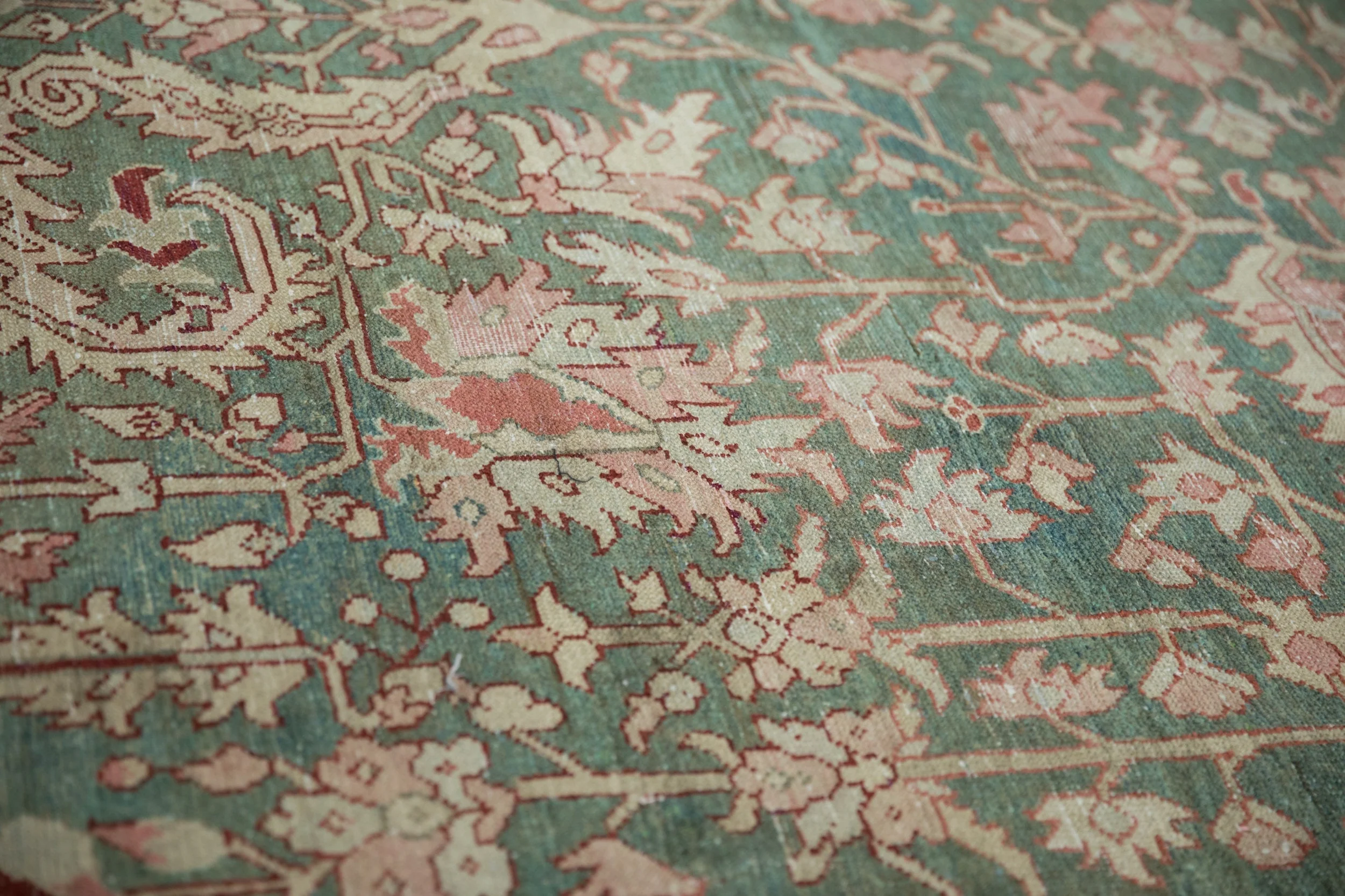 RESERVED 8x10.5 Vintage Distressed Karaja Carpet - Image 7