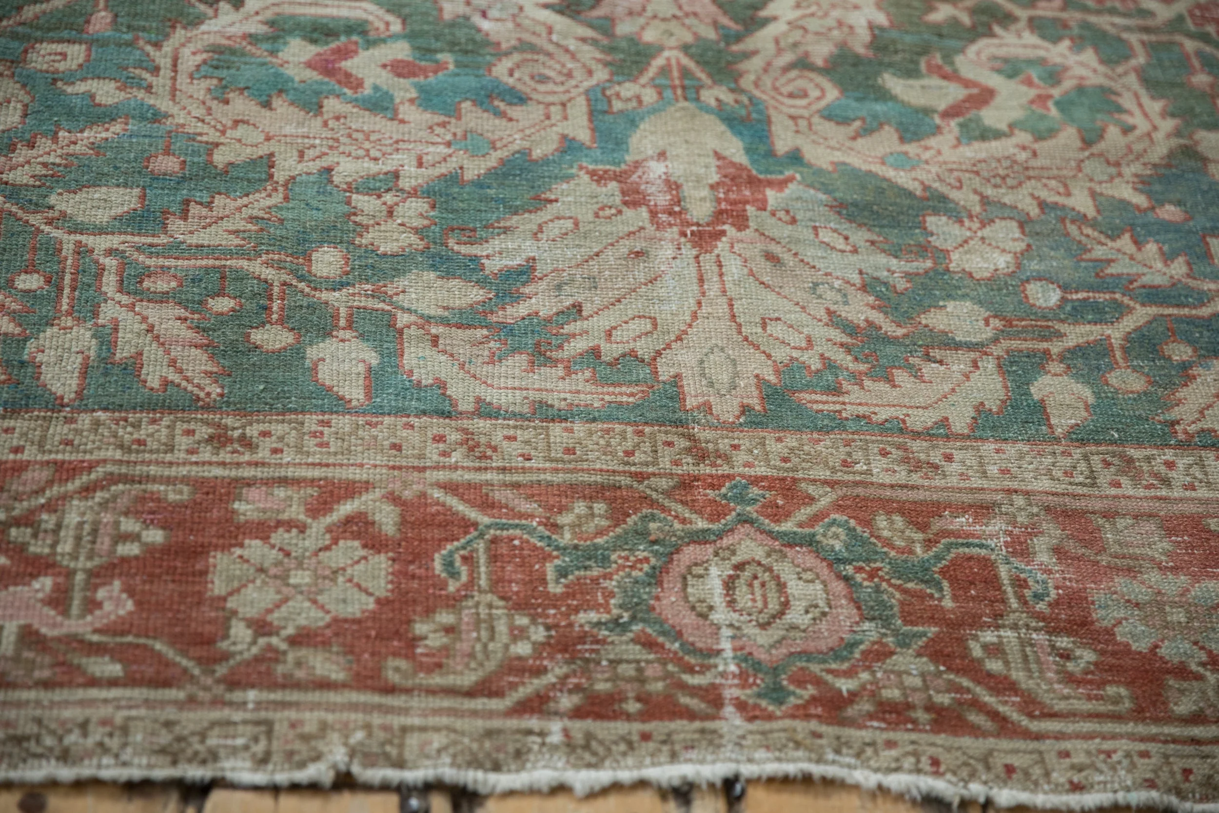 RESERVED 8x10.5 Vintage Distressed Karaja Carpet - Image 9