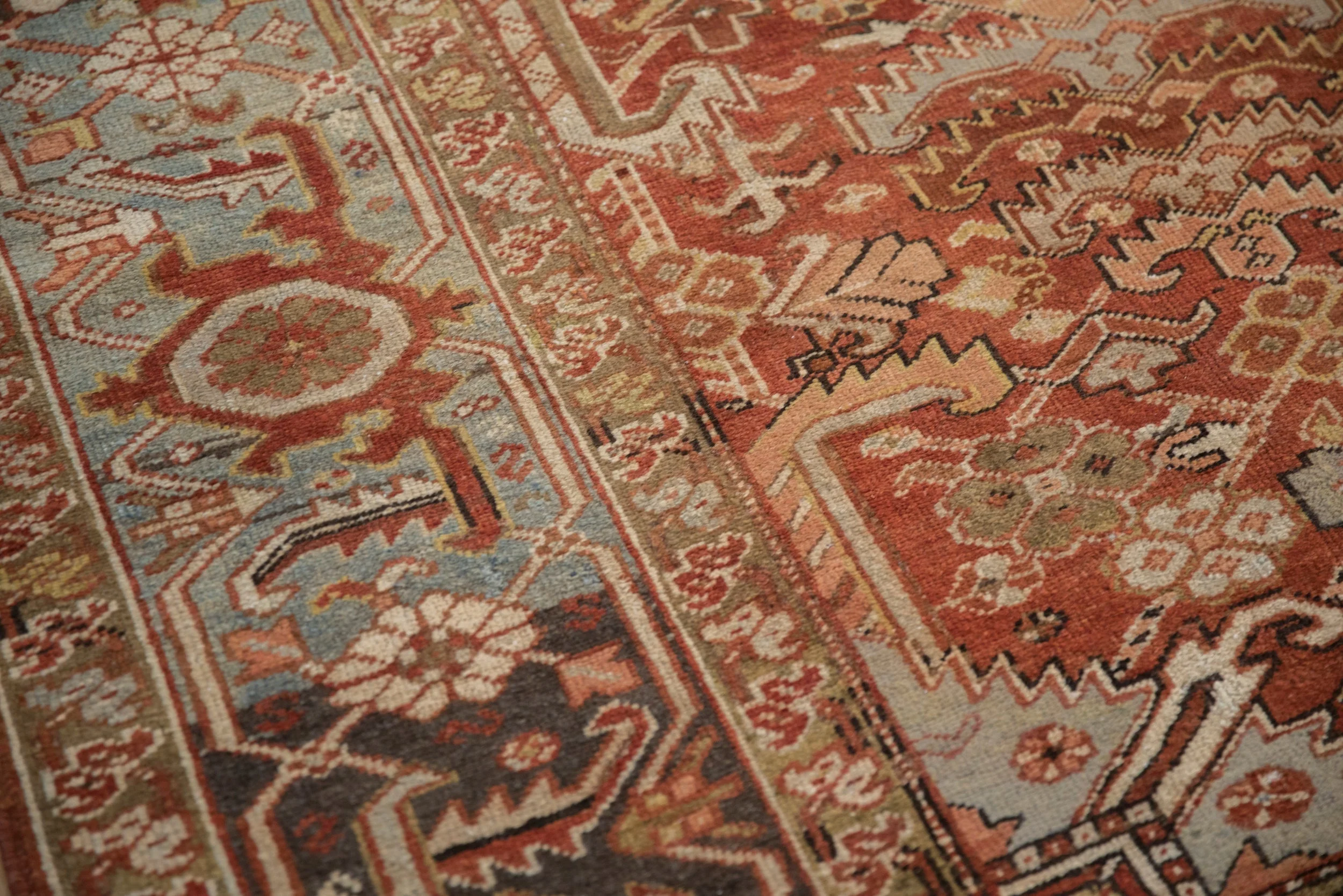 8x10.5 Vintage Distressed Mehrivan Carpet - Image 11