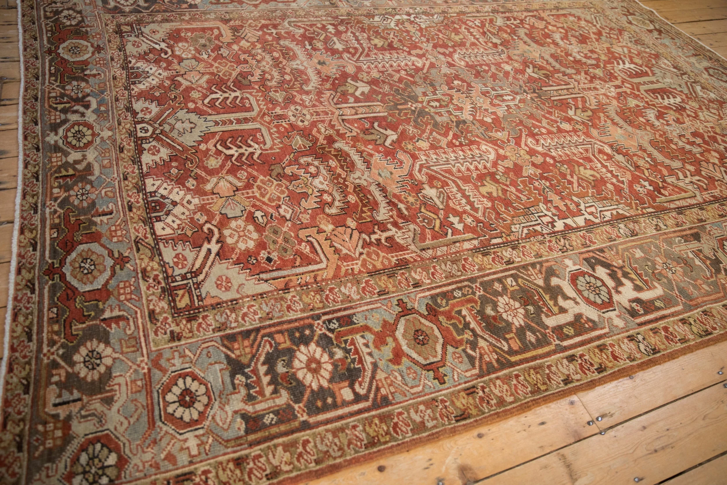 8x10.5 Vintage Distressed Mehrivan Carpet - Image 12