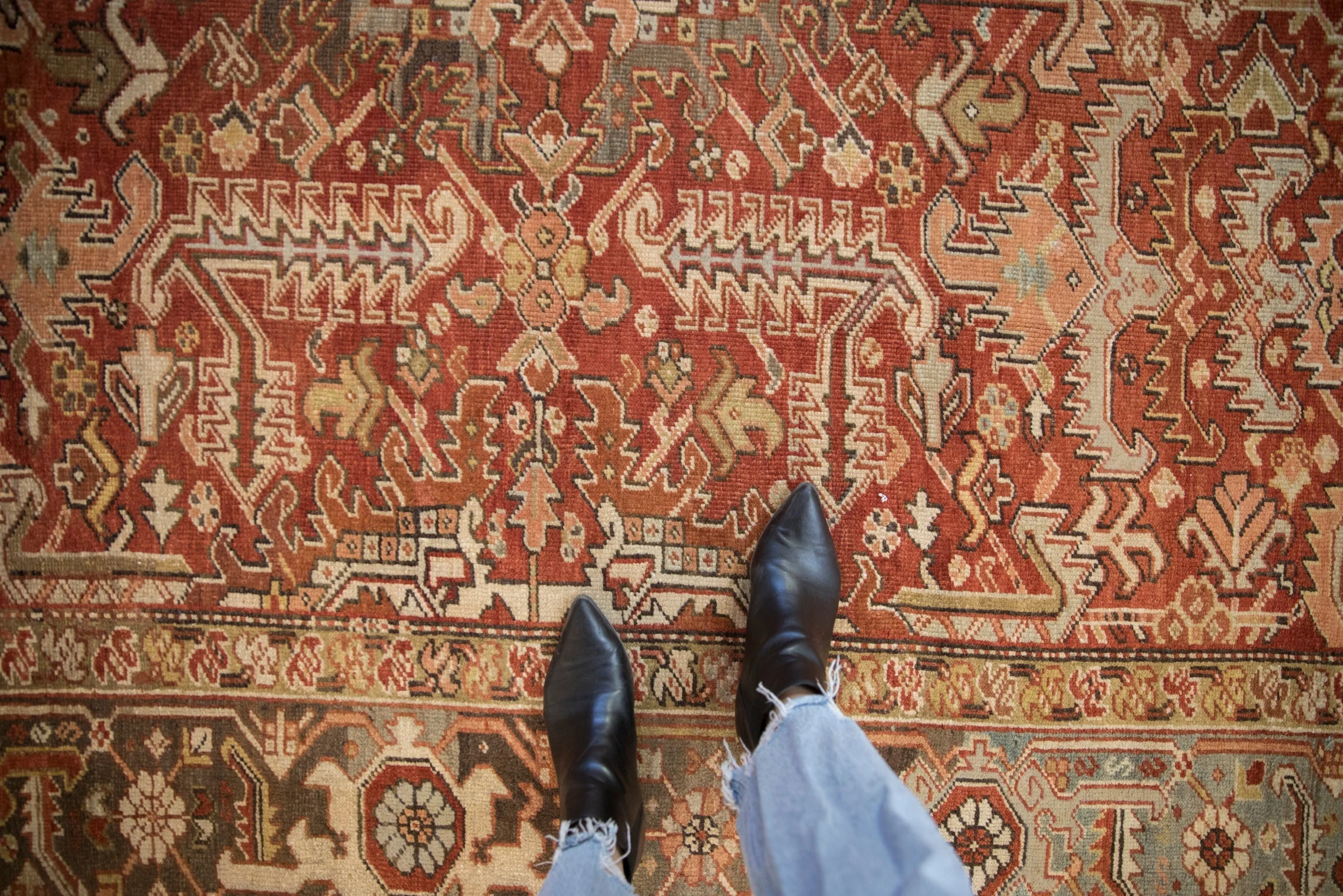 8x10.5 Vintage Distressed Mehrivan Carpet - Image 2