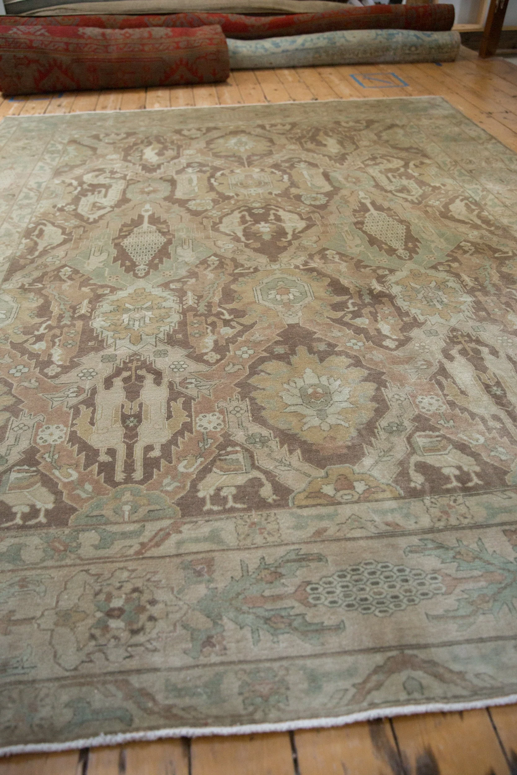8x10.5 Vintage Distressed Sivas Carpet - Image 7