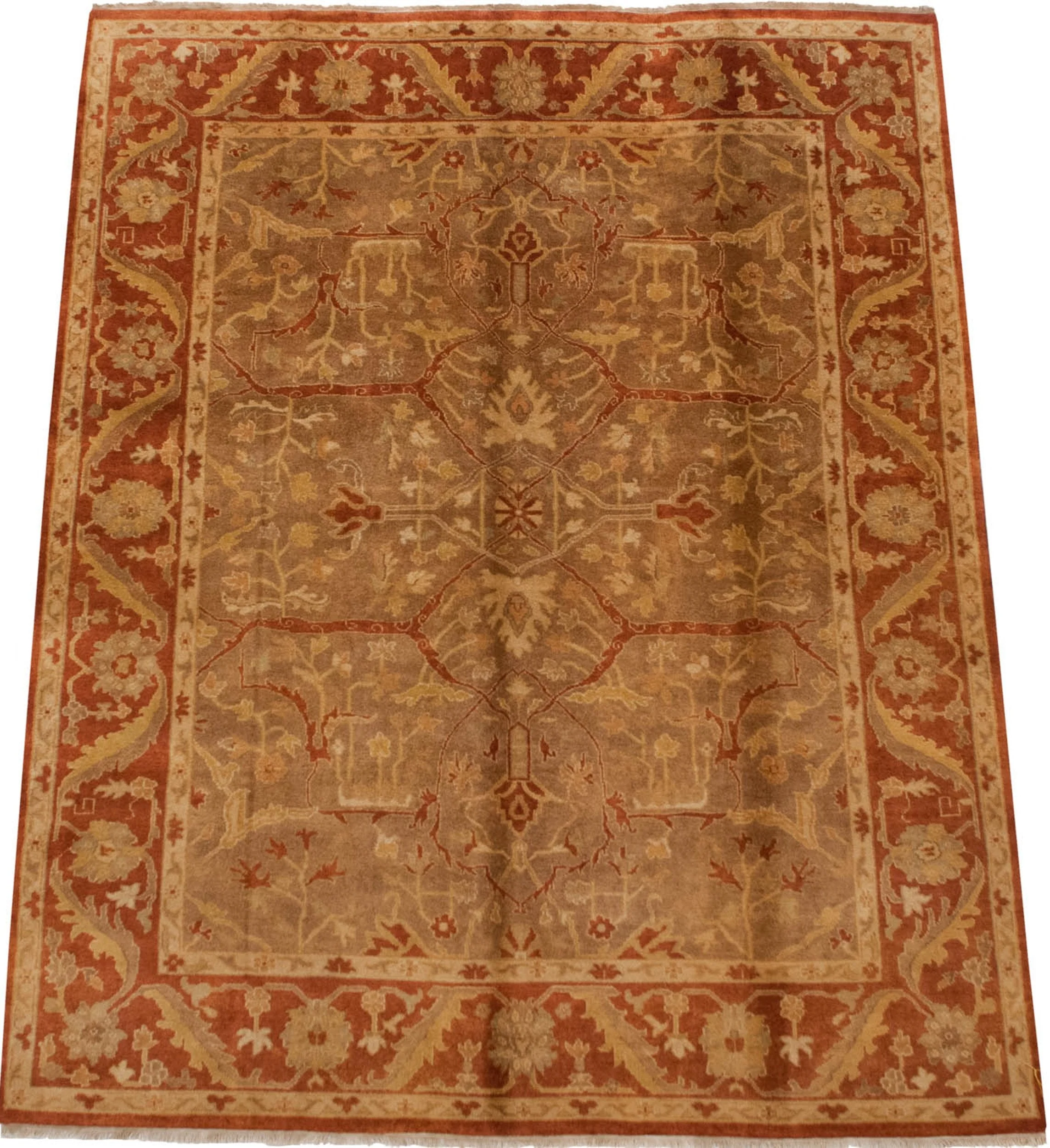 8x10 New Gold Wash Indian Oushak Design Carpet - Image 2