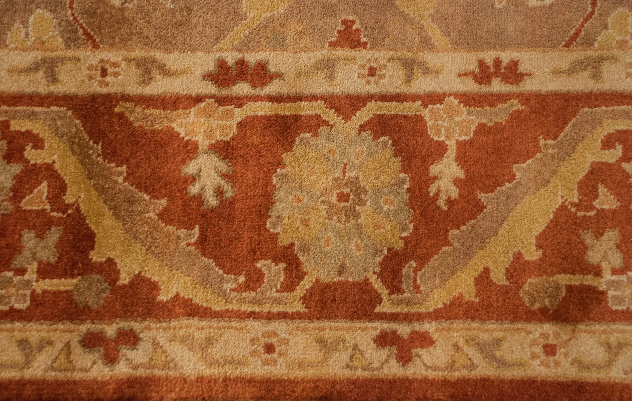 8x10 New Gold Wash Indian Oushak Design Carpet - Image 5