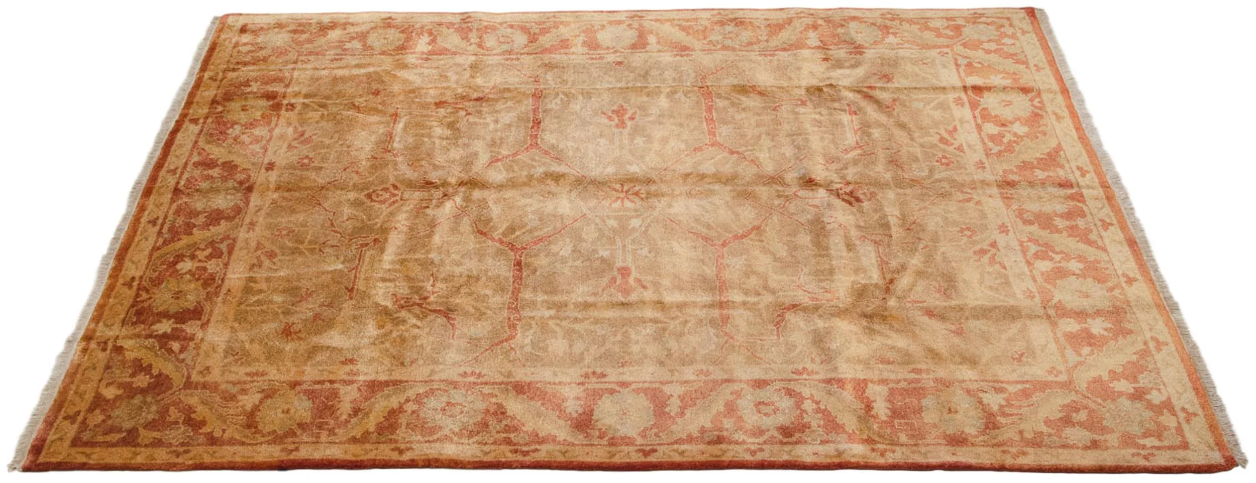 8x10 New Gold Wash Indian Oushak Design Carpet - Image 2