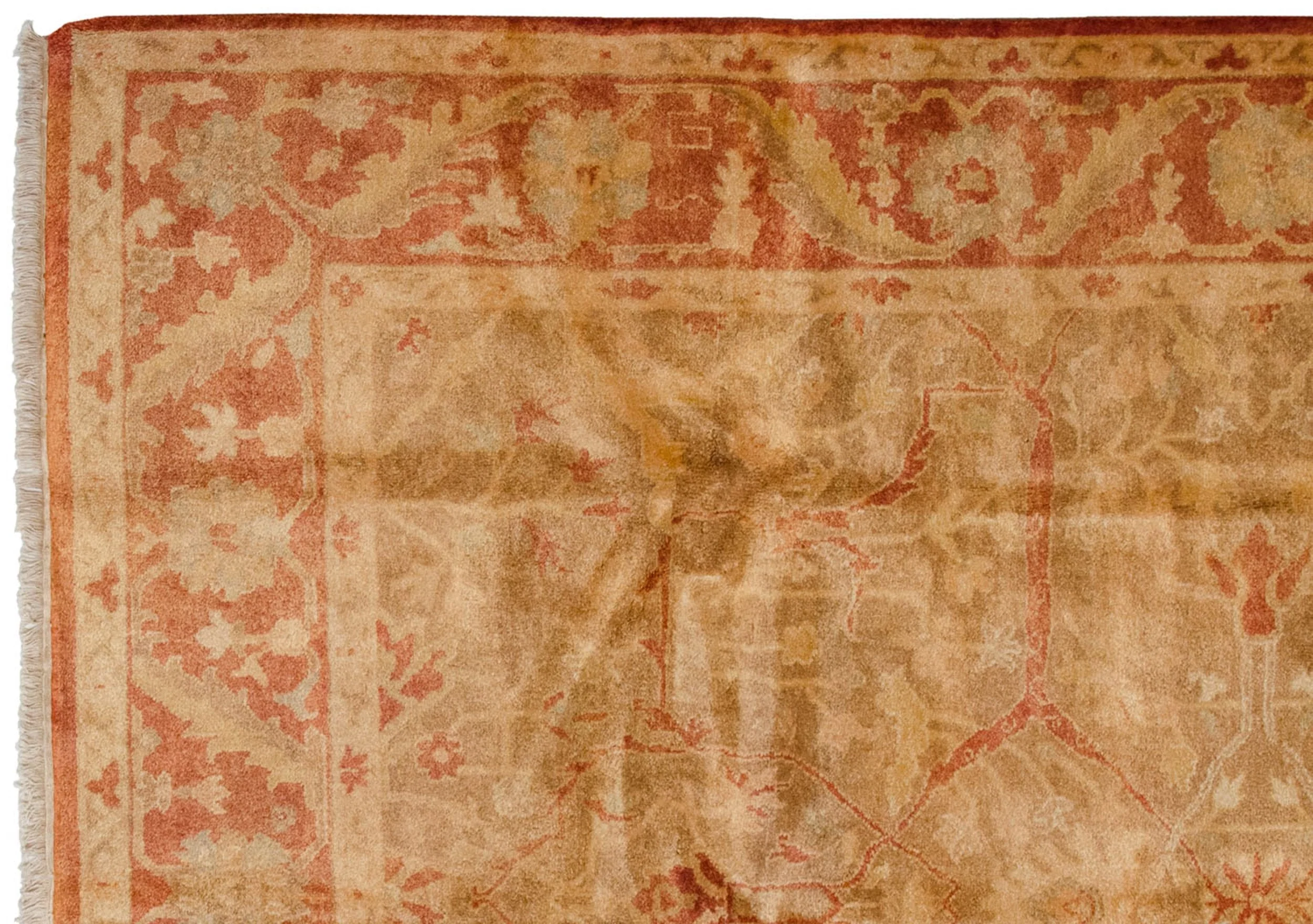 8x10 New Gold Wash Indian Oushak Design Carpet - Image 5