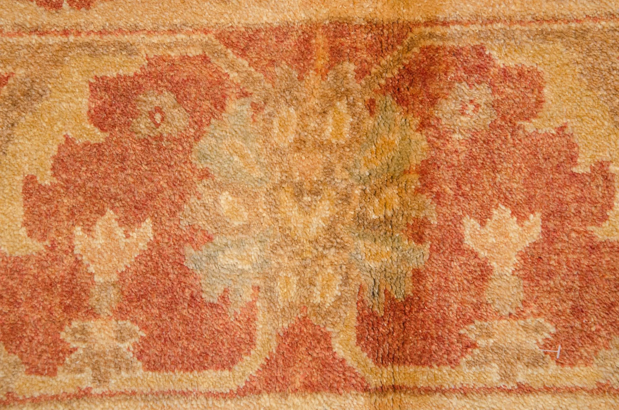 8x10 New Gold Wash Indian Oushak Design Carpet - Image 7