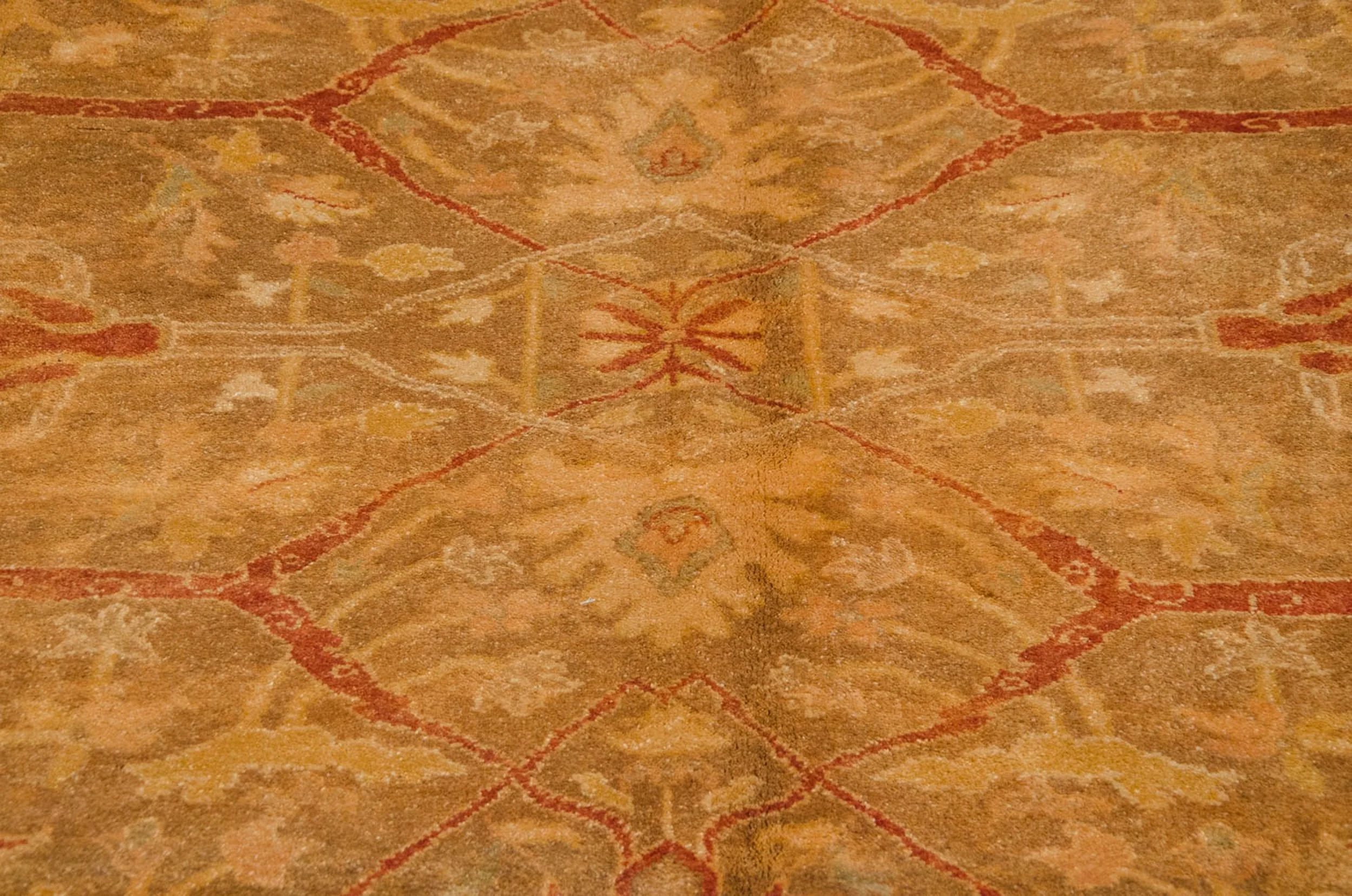 8x10 New Gold Wash Indian Oushak Design Carpet - Image 8