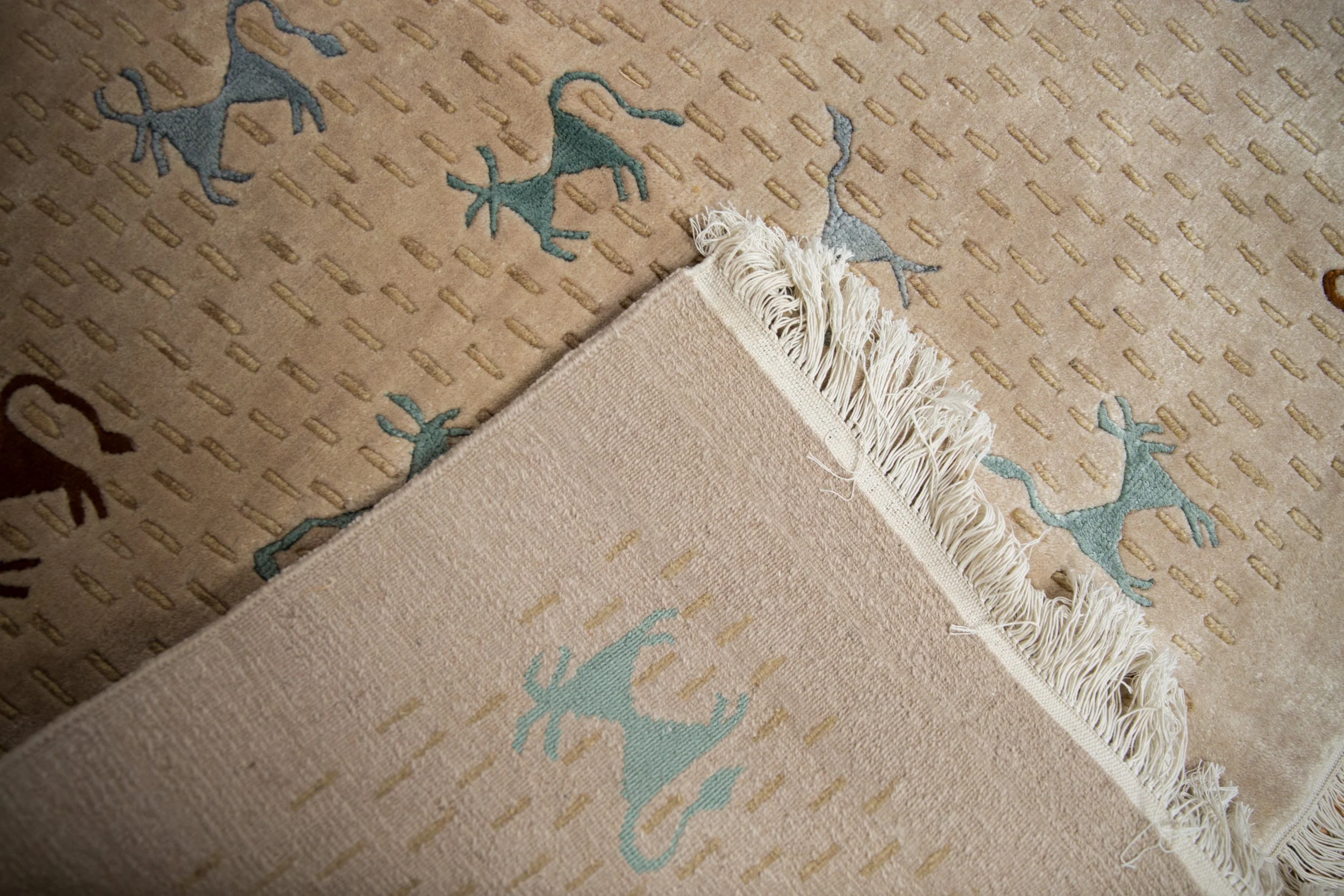 8x10 New Indian Folk Art Design Carpet - Image 10