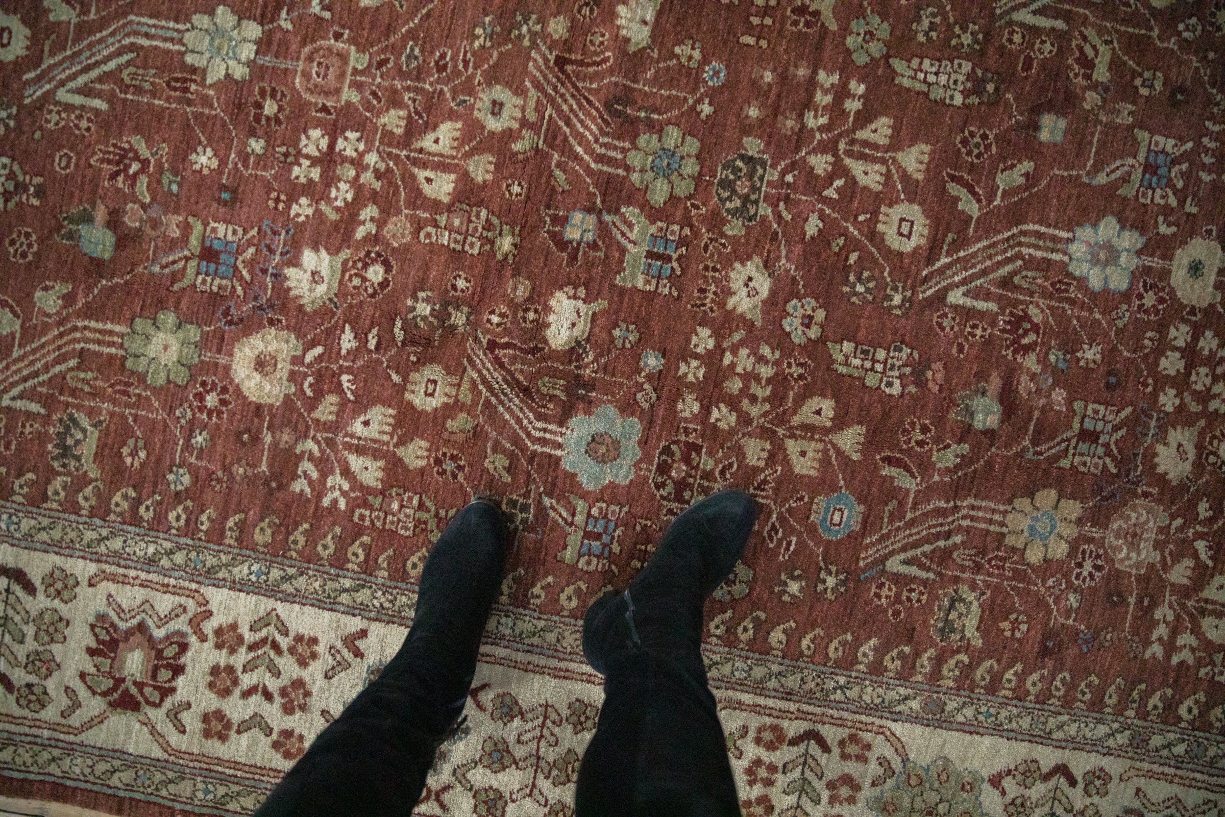 8x10 Vintage Armenian Hamadan Design Carpet - Image 2
