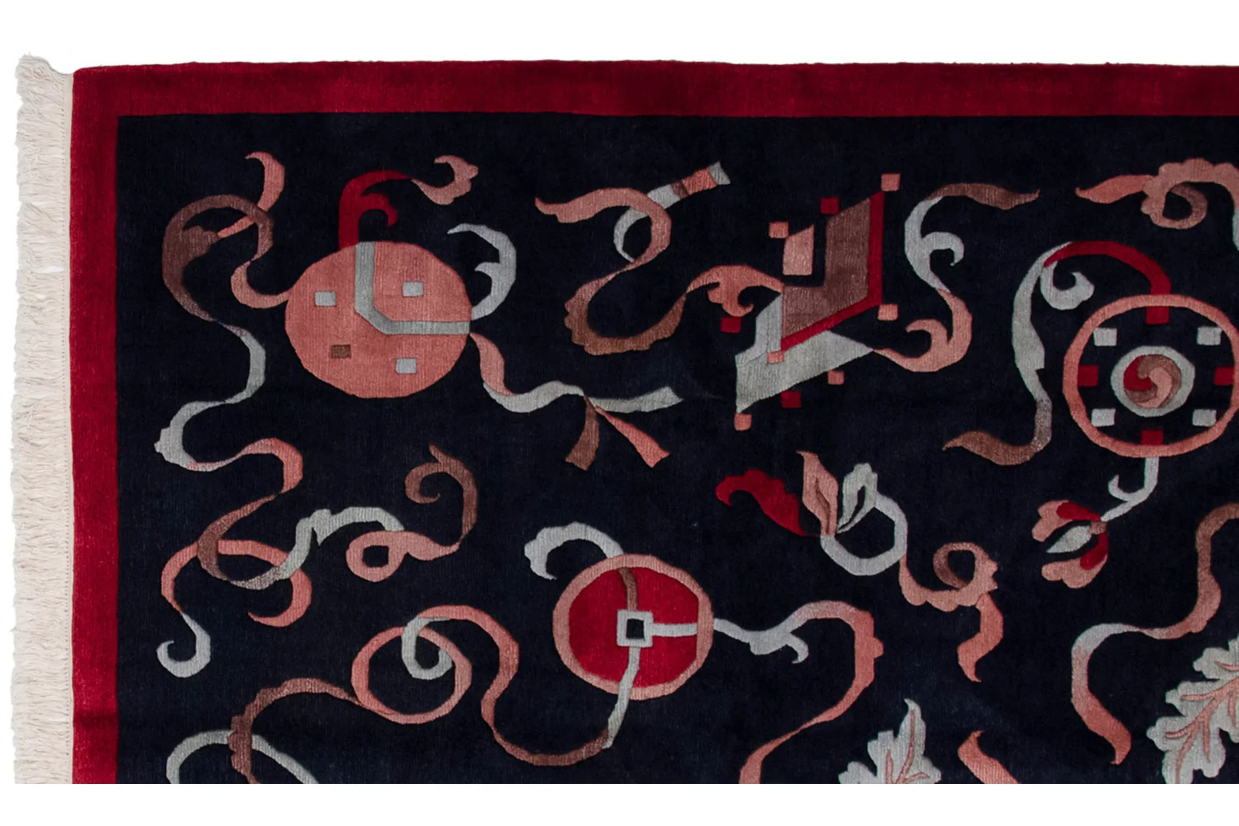 8x10 Vintage Contemporary Indian Peking Design Carpet - Image 12