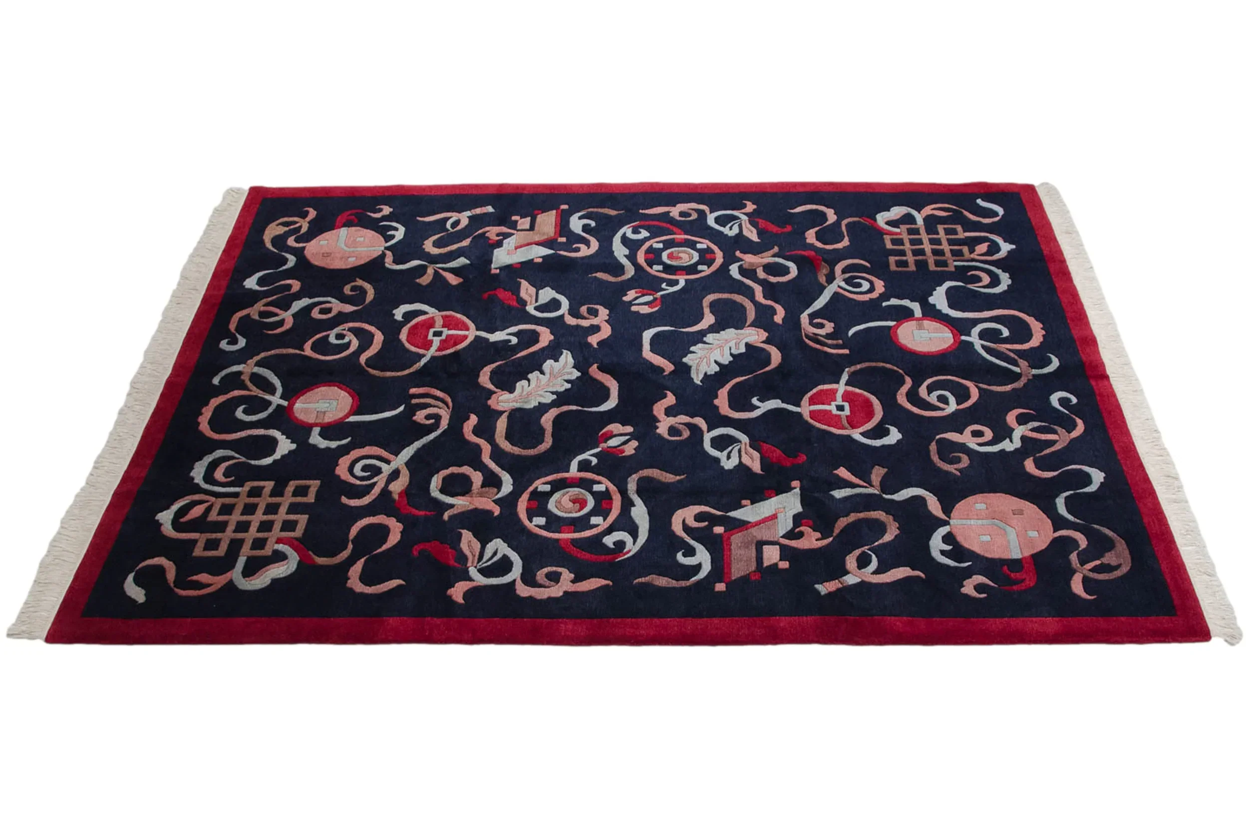 8x10 Vintage Contemporary Indian Peking Design Carpet - Image 2