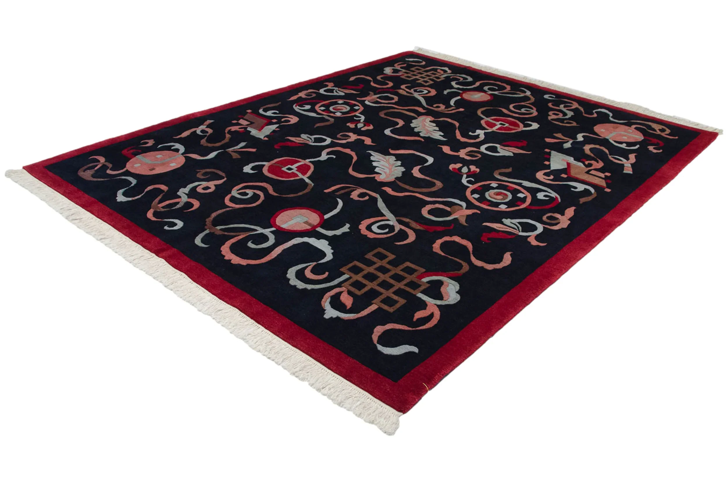 8x10 Vintage Contemporary Indian Peking Design Carpet - Image 4