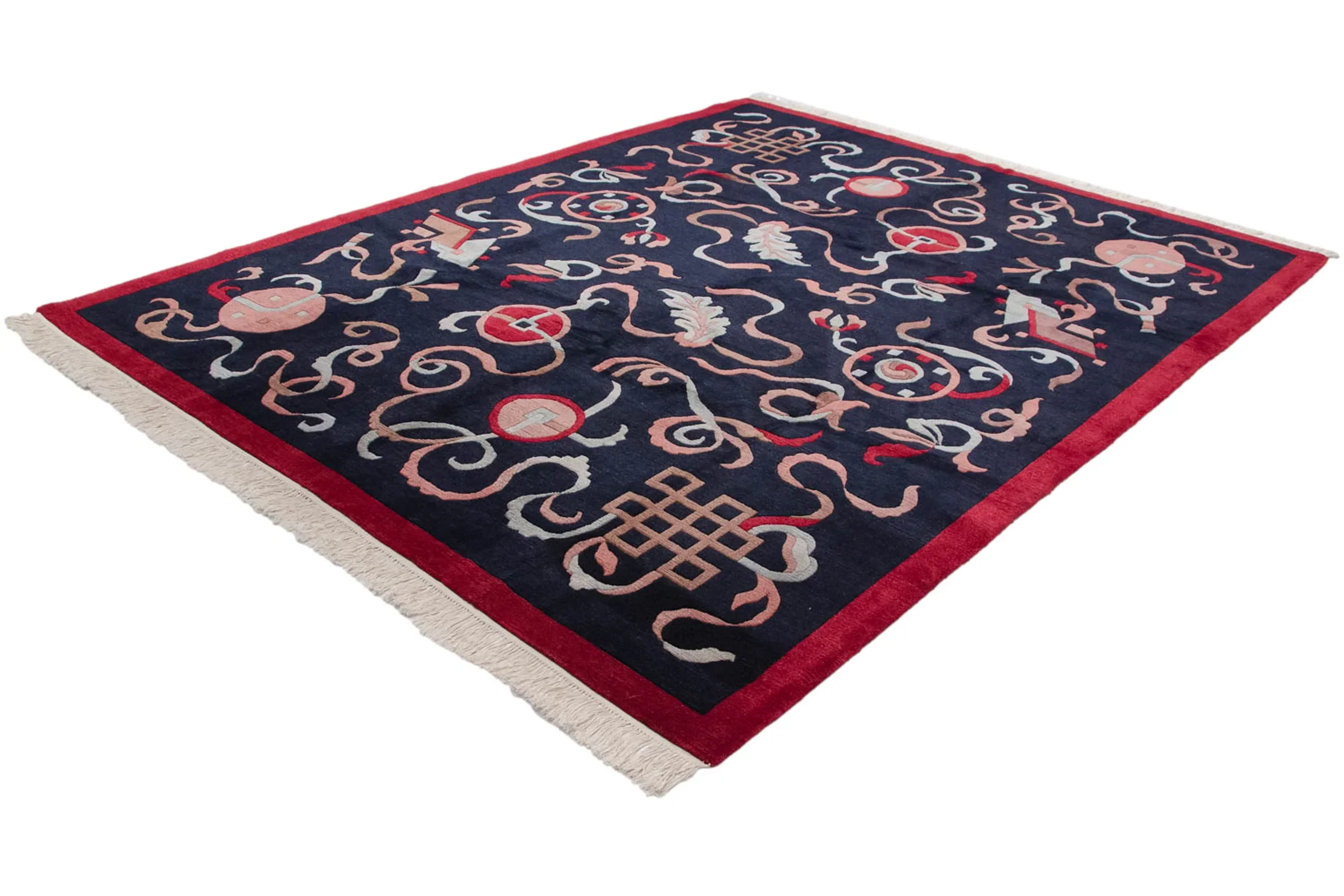 8x10 Vintage Contemporary Indian Peking Design Carpet - Image 5