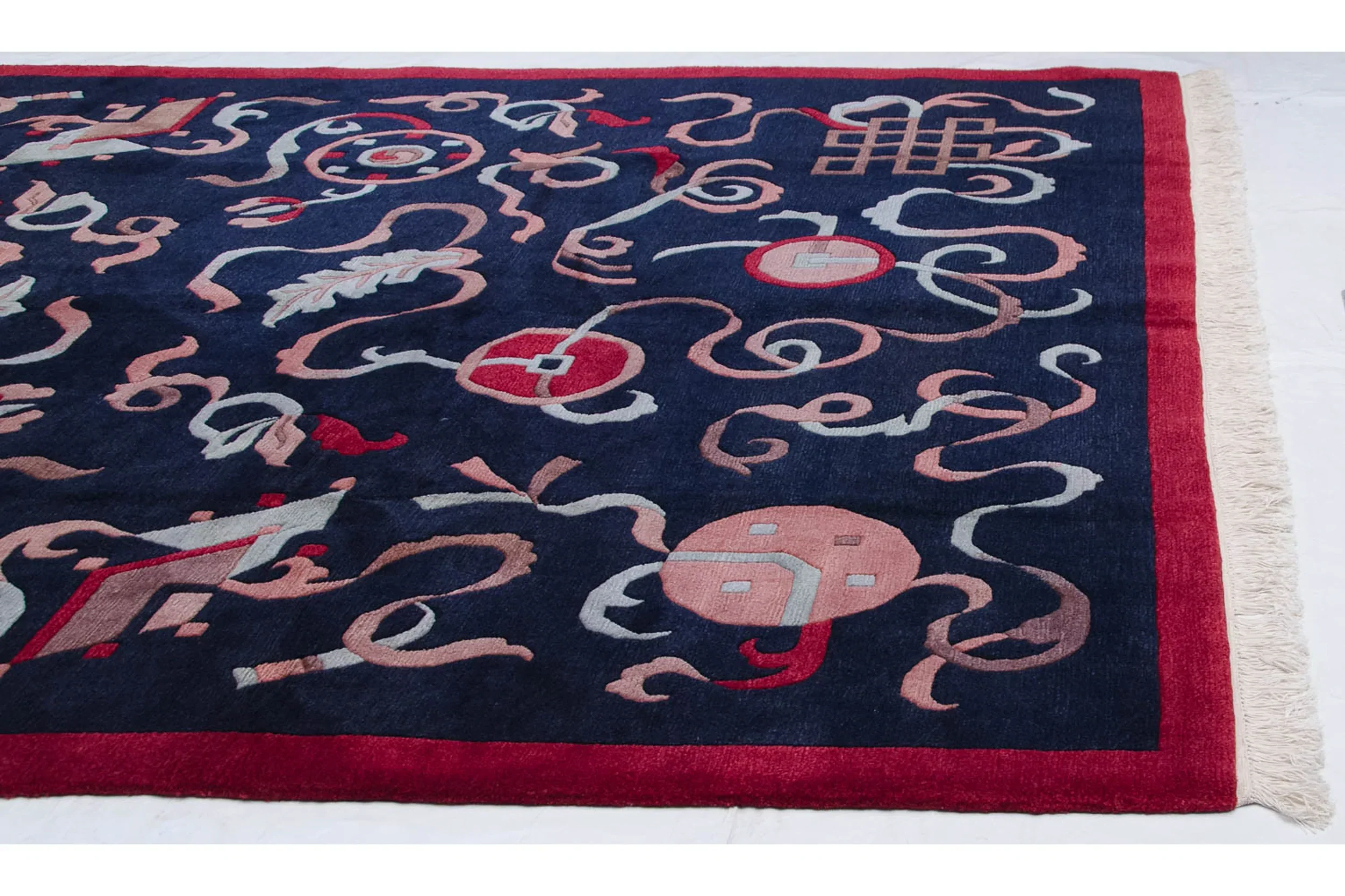 8x10 Vintage Contemporary Indian Peking Design Carpet - Image 6
