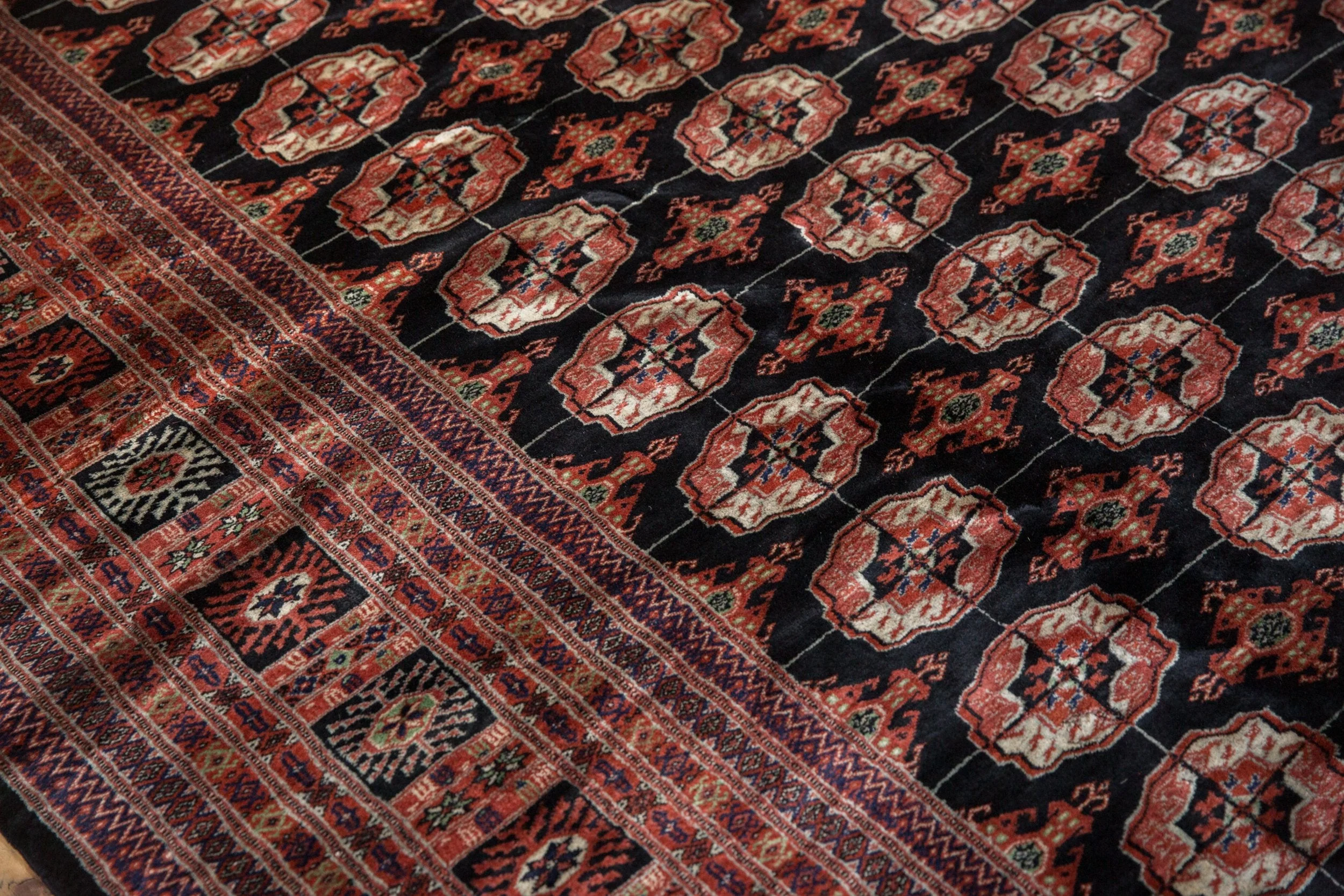 8x10 Vintage Fine Bokhara Carpet - Image 9