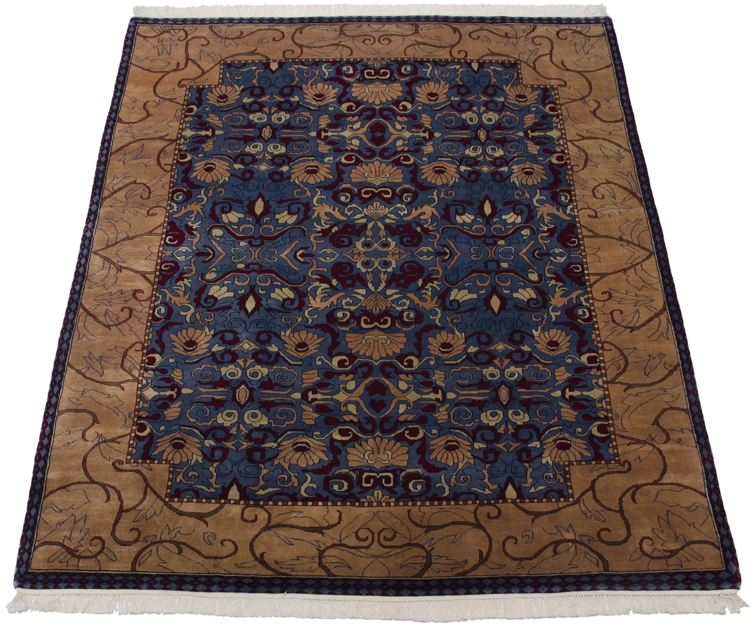 8x10 Vintage Indian Arts And Crafts Design Carpet - Image 3