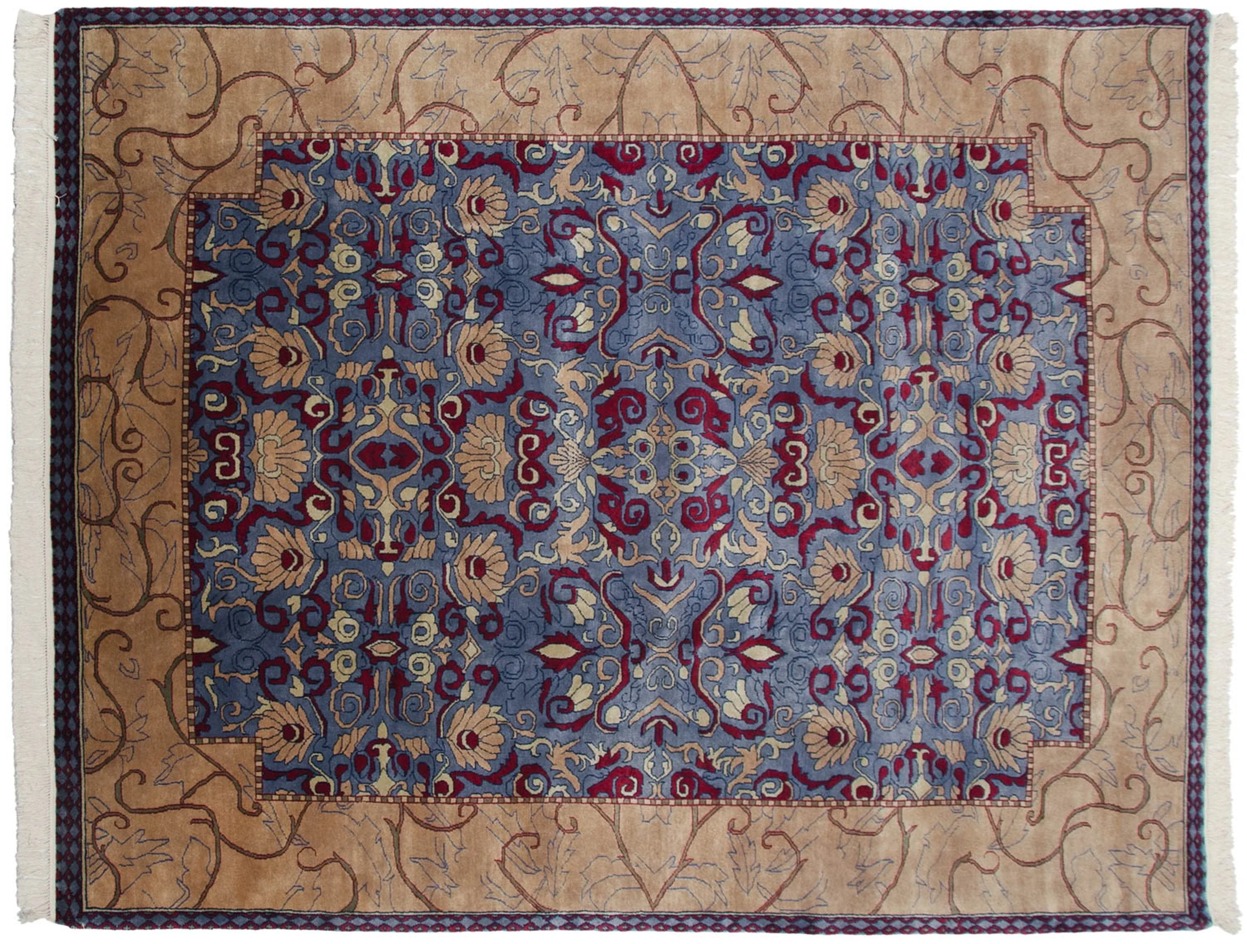 8x10 Vintage Indian Arts And Crafts Design Carpet - Image 8