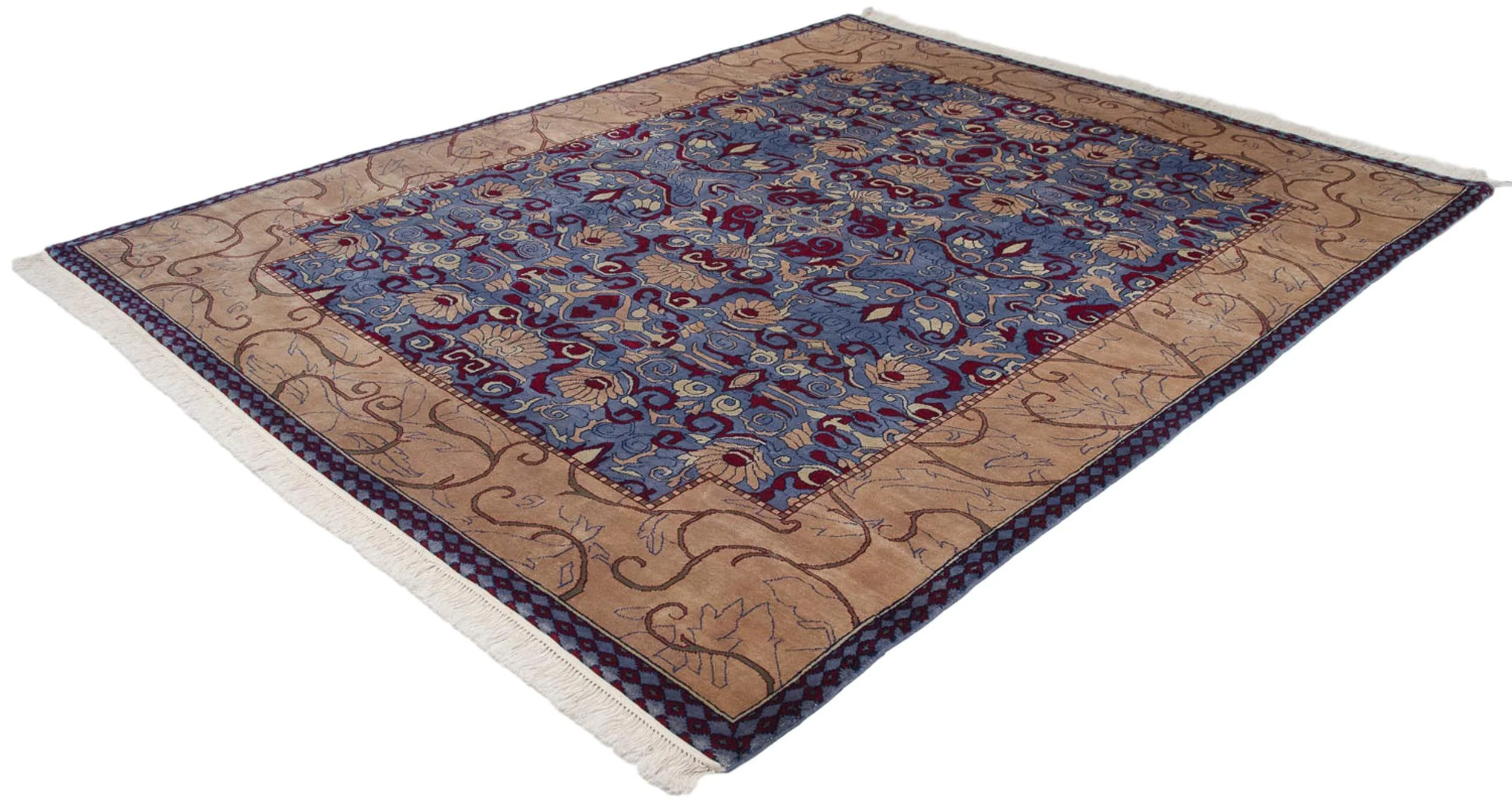 8x10 Vintage Indian Arts And Crafts Design Carpet - Image 9