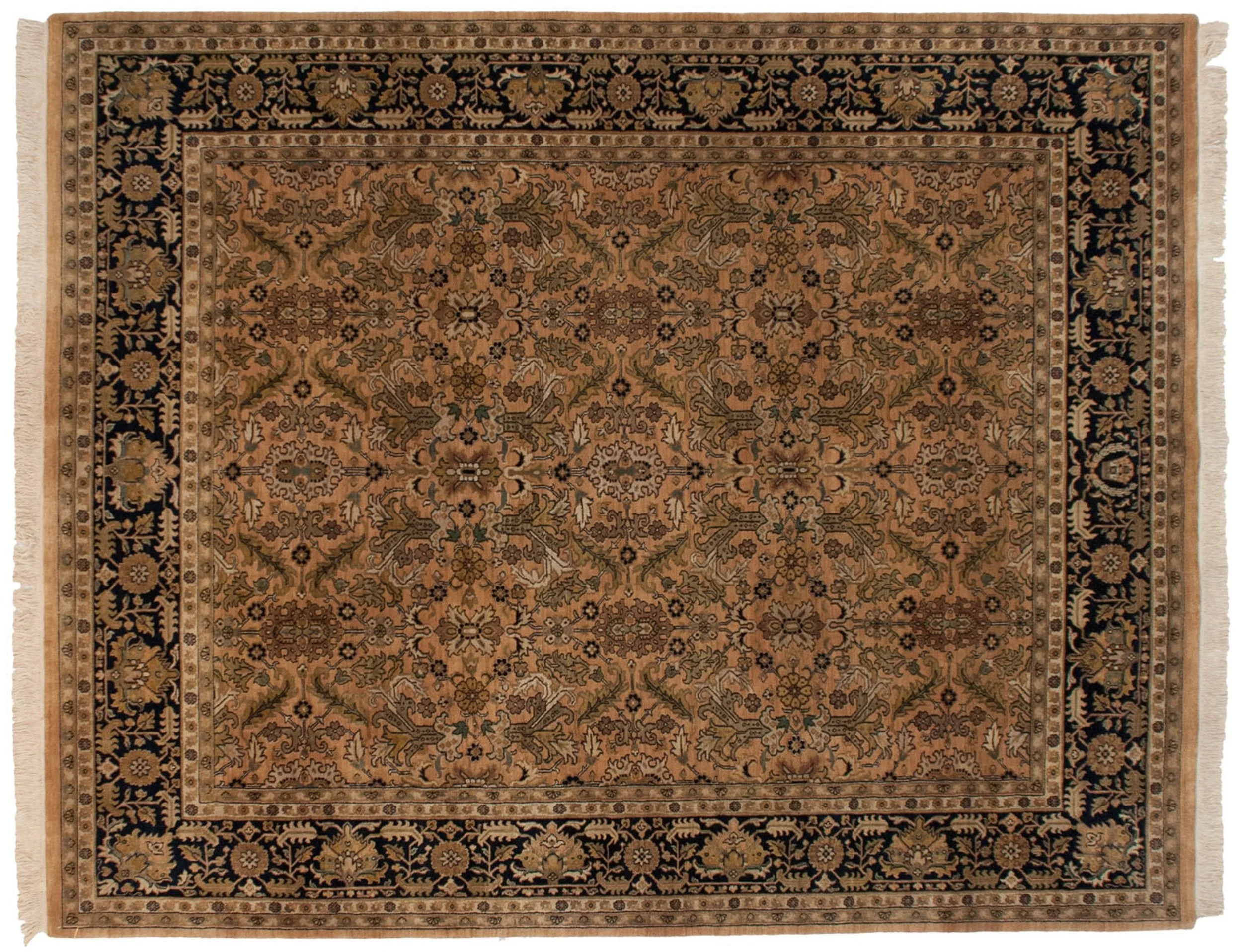8x10 Vintage Indian Heriz Design Carpet - Image 4